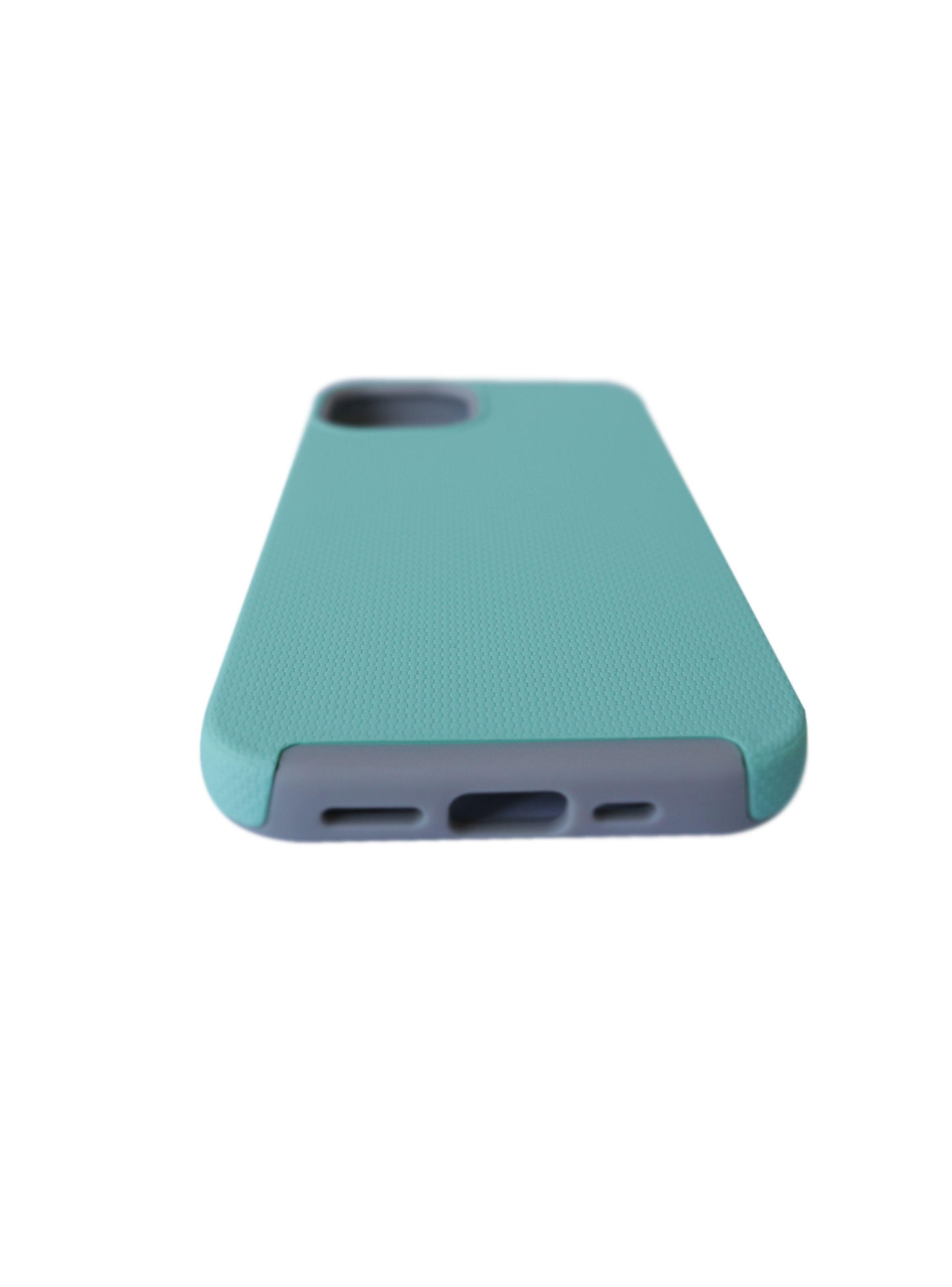 Carcasa Para iPhone 13  14 Anti Golpe Goma Turquesa-2