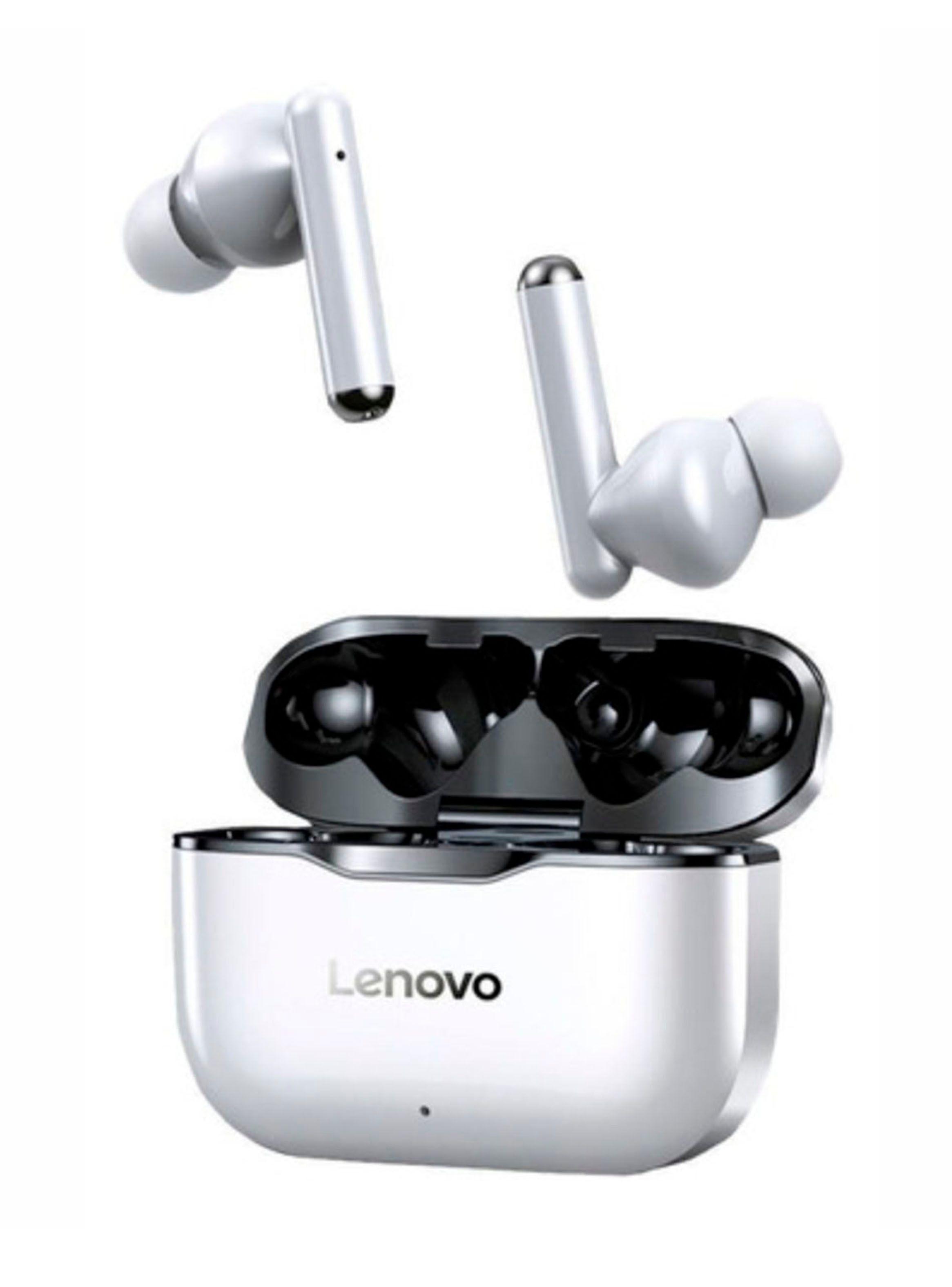 Audífonos inalámbricos Lenovo LivePods LP1 Blanco y Negro-1