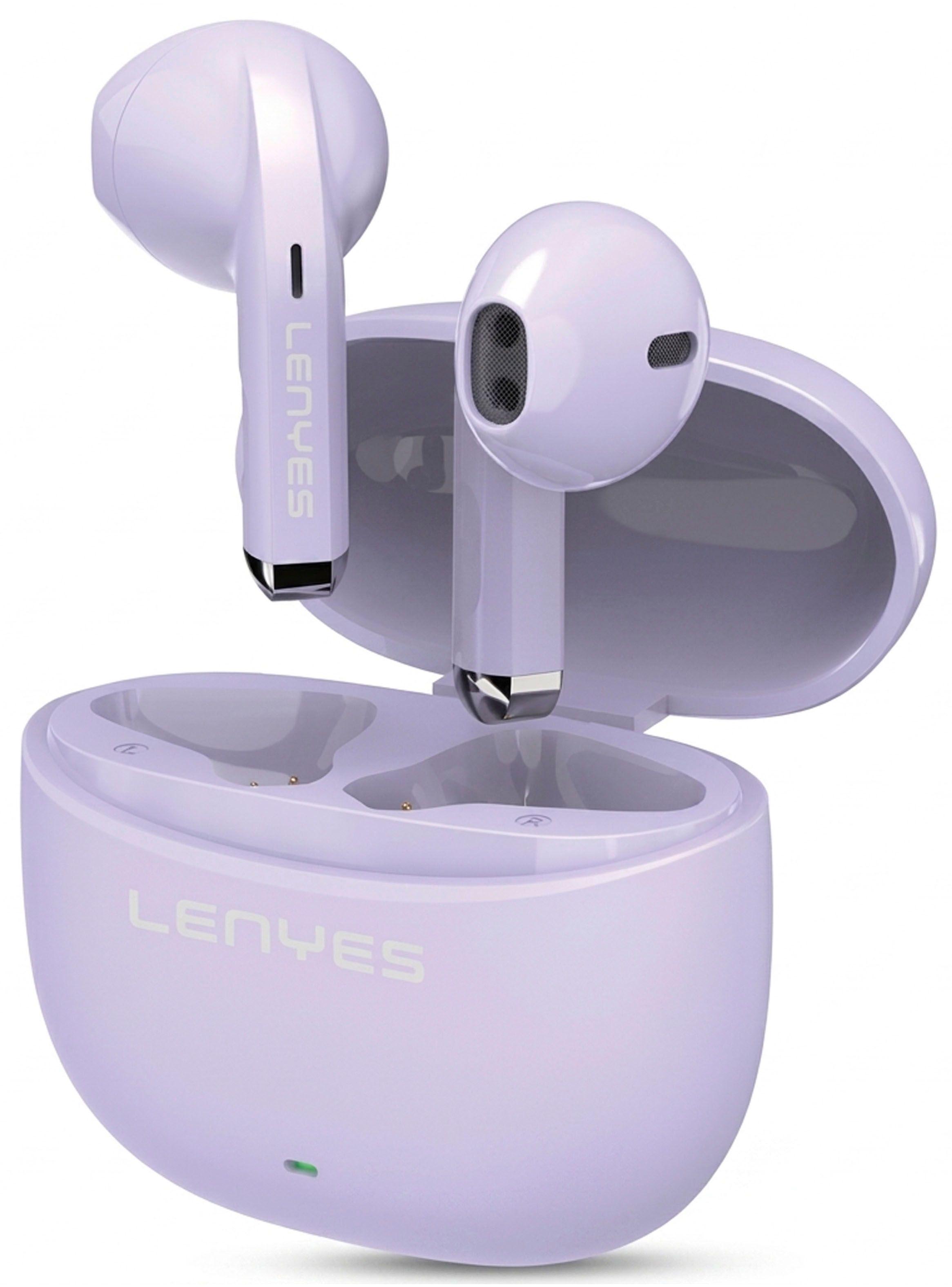 Audifonos Inalambricos Bluetooth Comodos Lenyes Air99 Lila-0