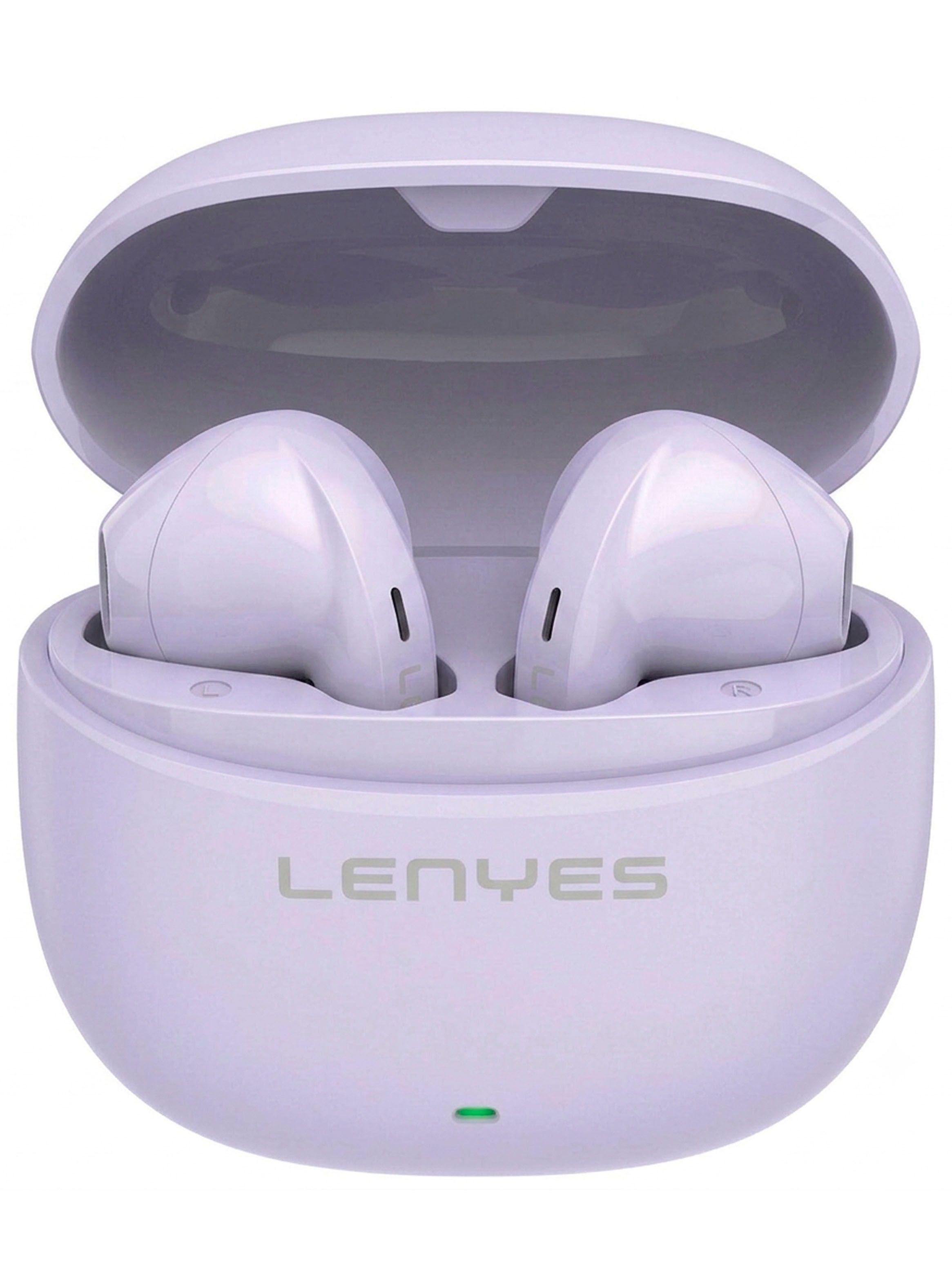 Audifonos Inalambricos Bluetooth Comodos Lenyes Air99 Lila-1