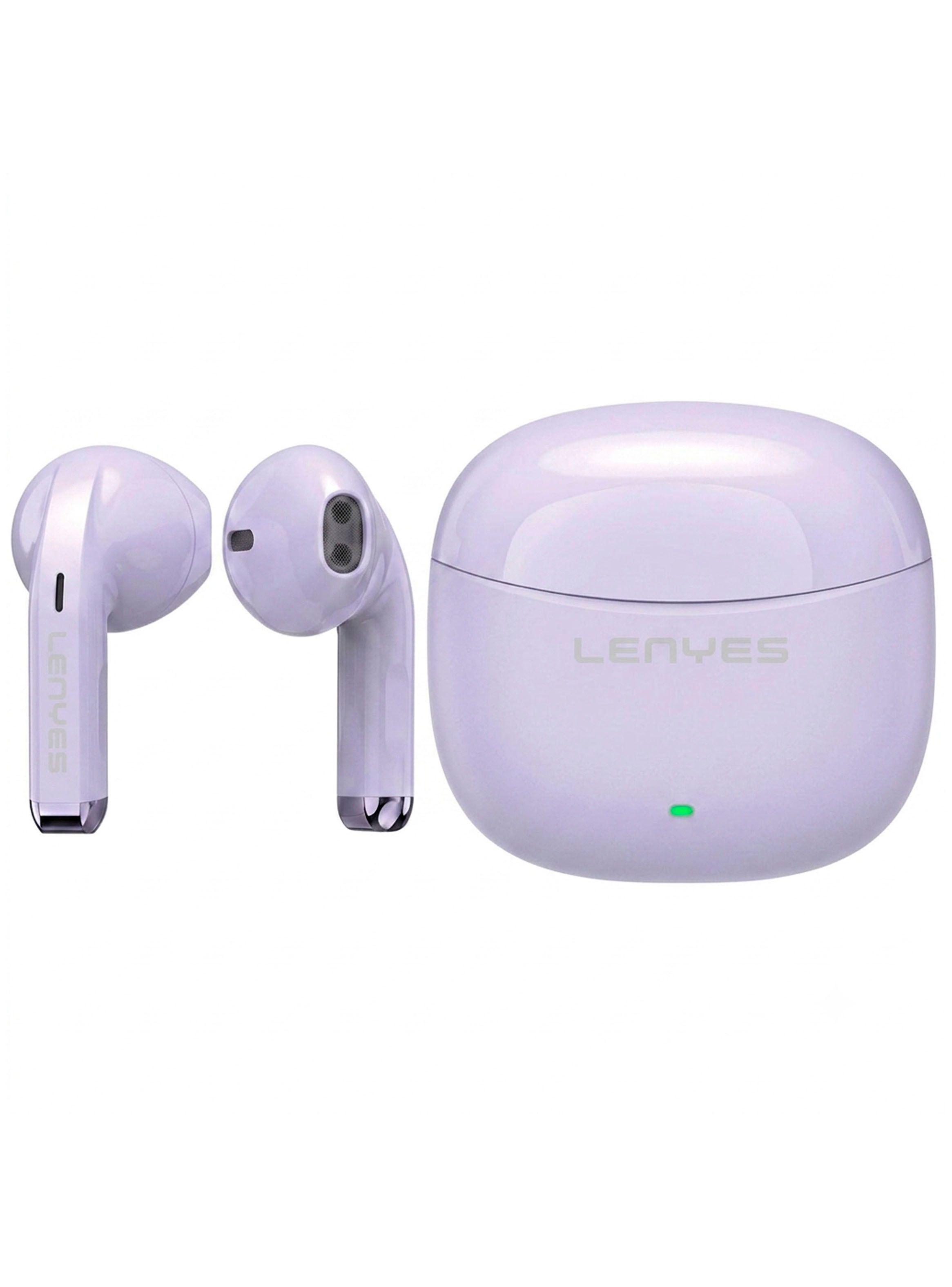 Audifonos Inalambricos Bluetooth Comodos Lenyes Air99 Lila-2