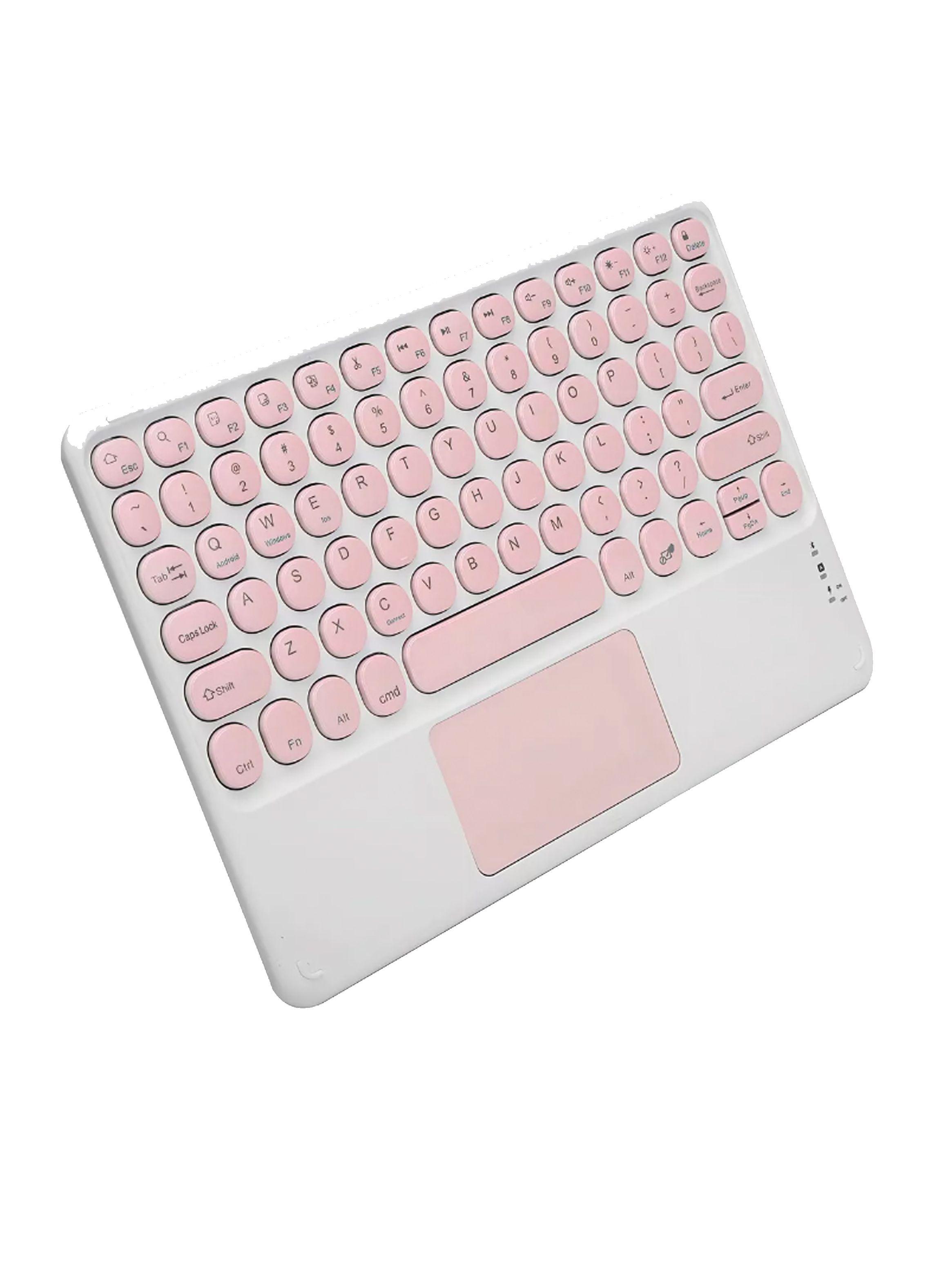 Teclado TouchPad Inalámbrico Tablet Para iPad Rosado-3