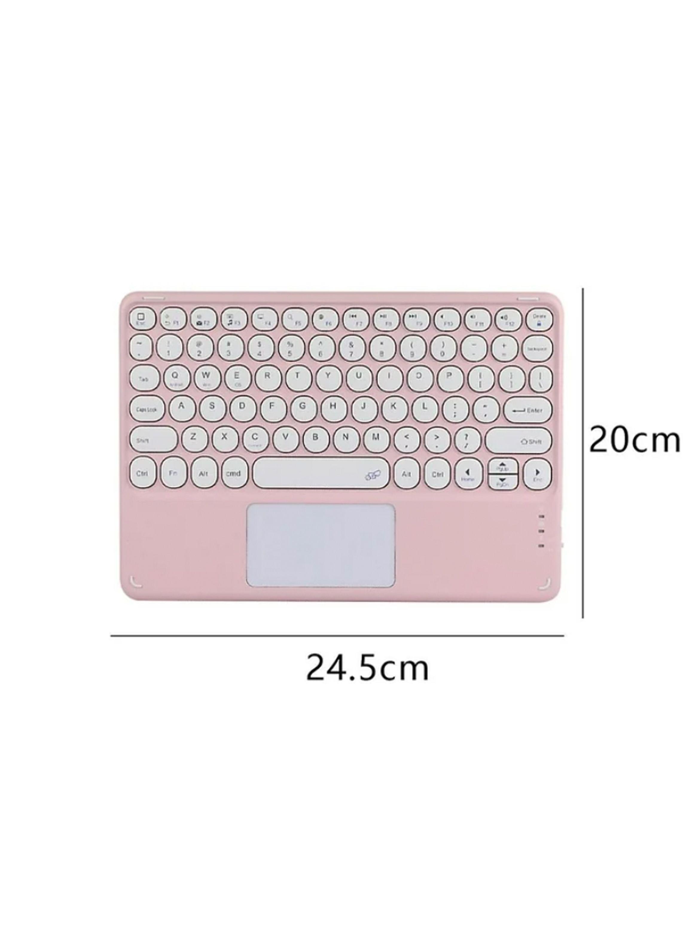Teclado TouchPad Inalámbrico Tablet Para iPad Rosado-2