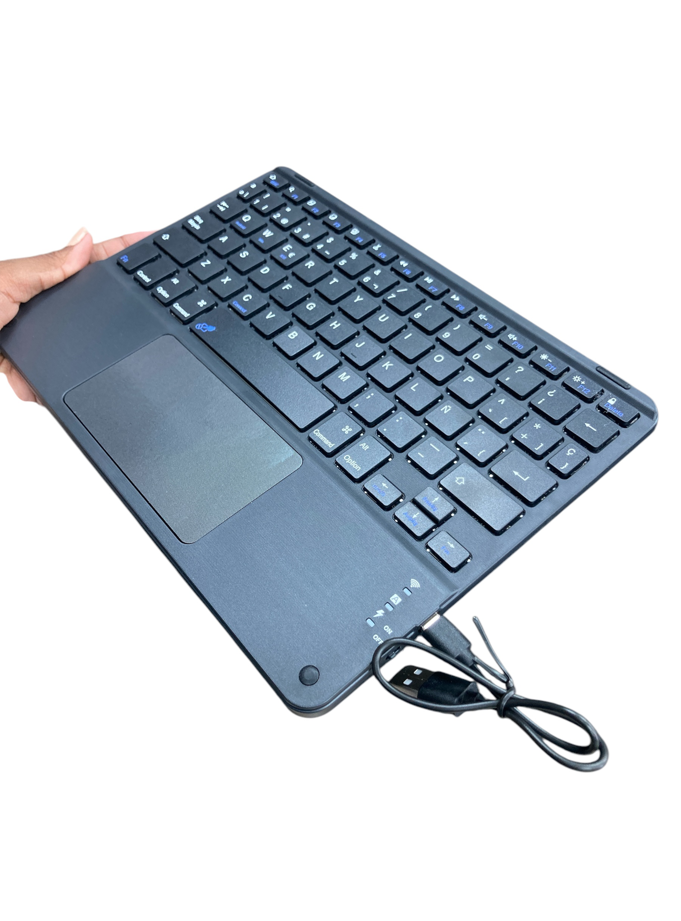 Funda Con Teclado Touchpad Español Para iPad Air 10.9 4ta 5ta Negro-2