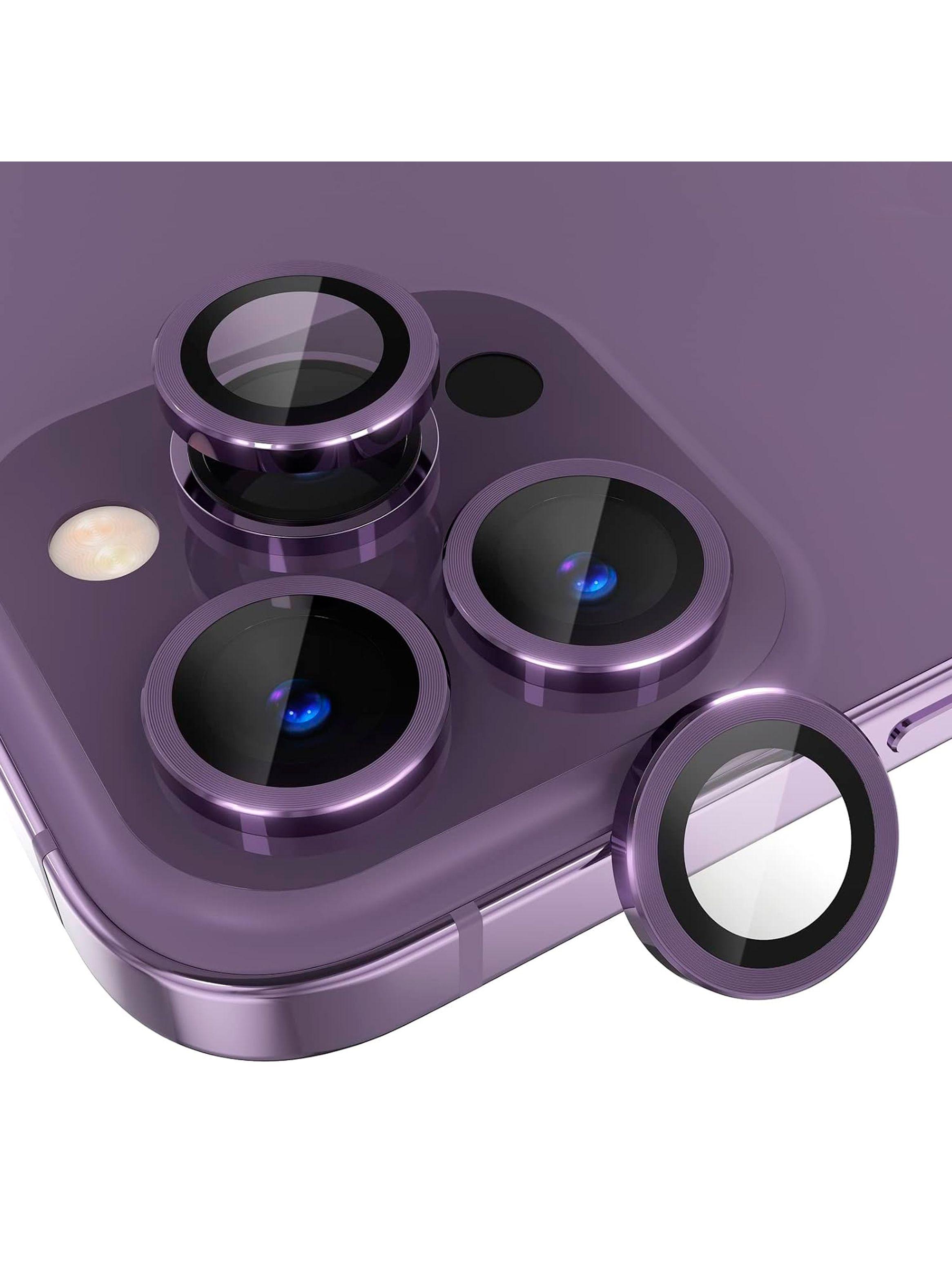 Protector De Lente De Camara Para iPhone 15/15 Plus Lila-0