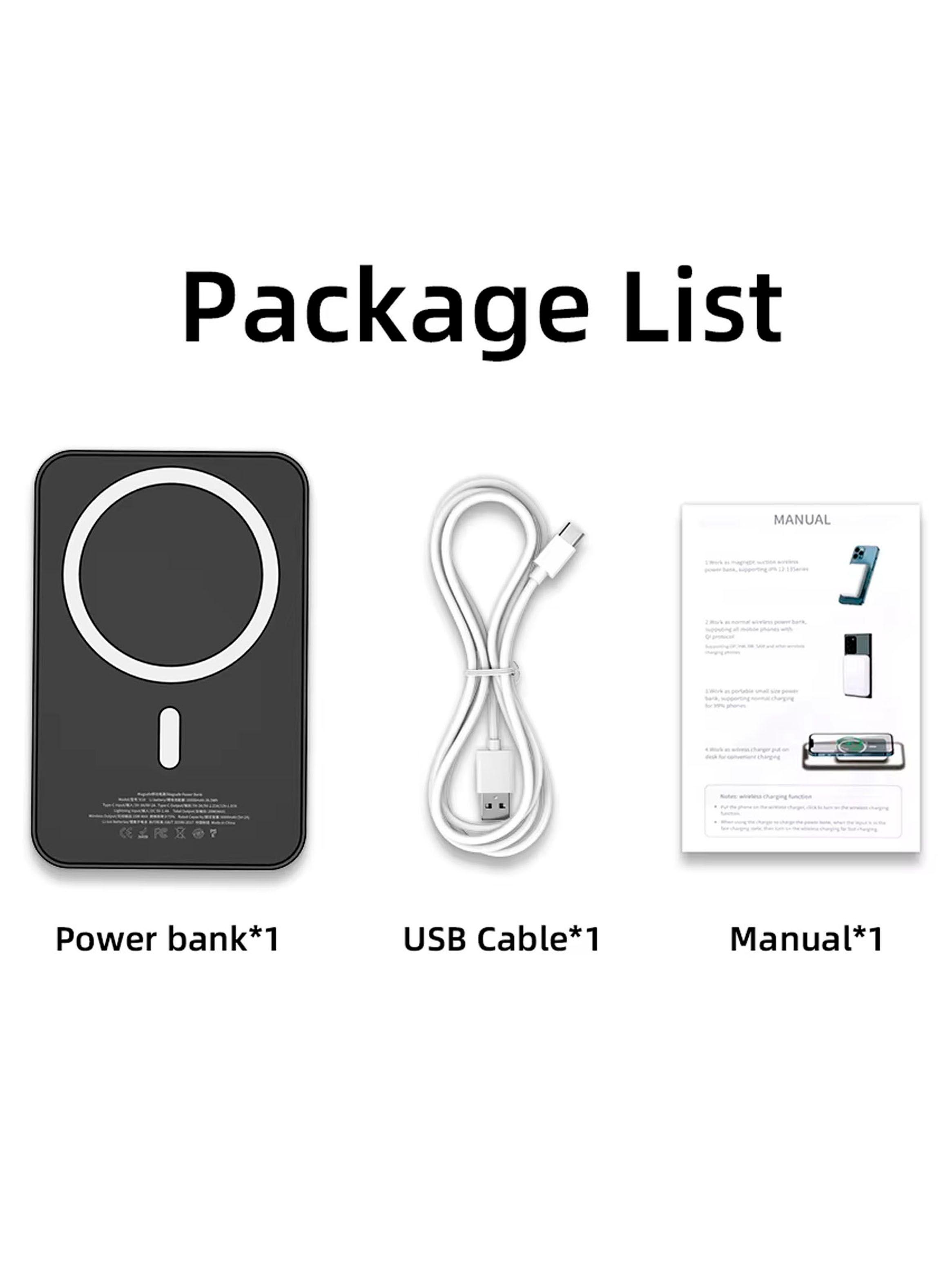 PoweBank MagSafe Compatible Con iPhone Con 10.000 Mah Negro-5