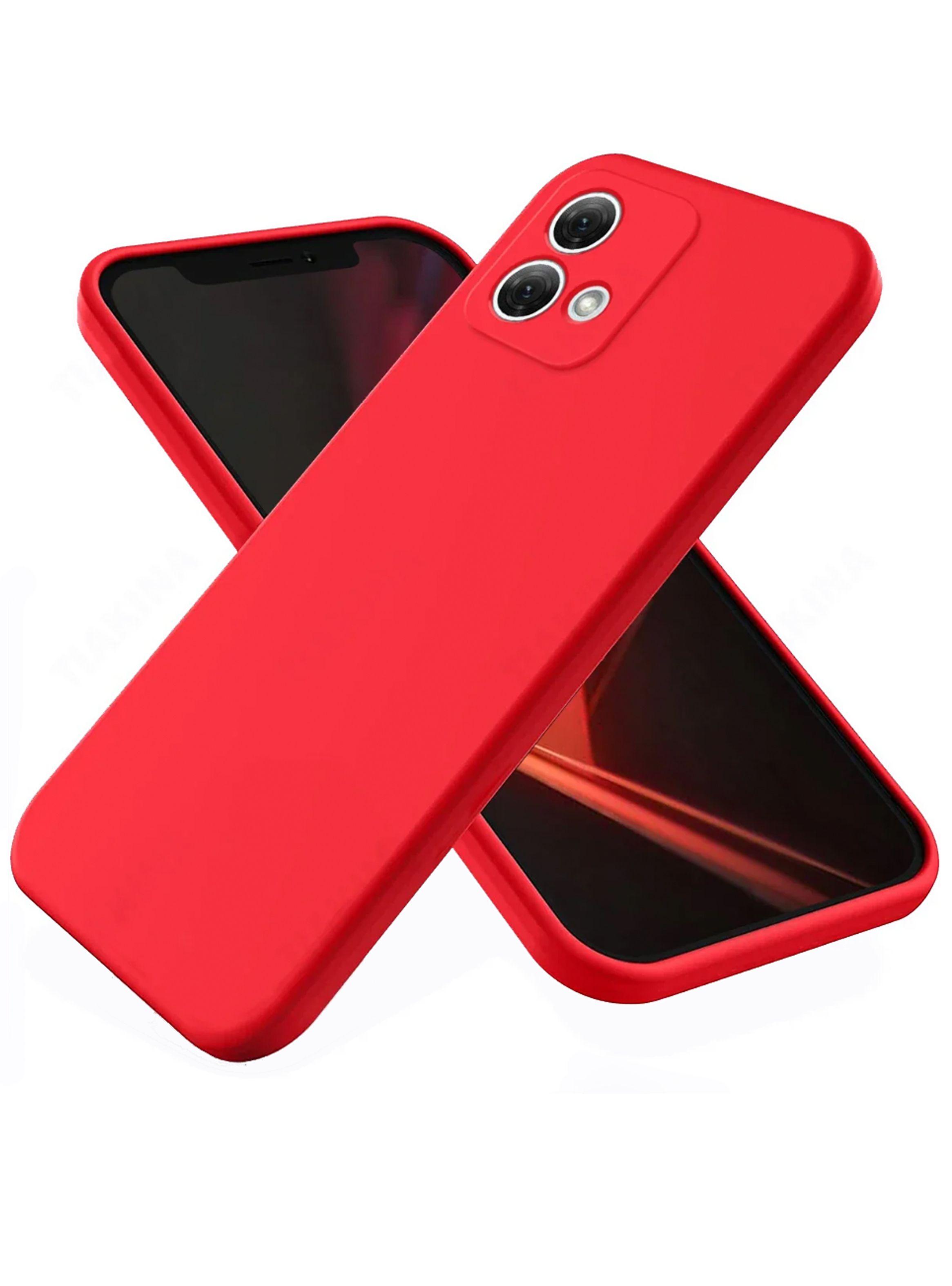 Carcasa Funda Para Motrola Edge 40 Neo Goma Rojo-0