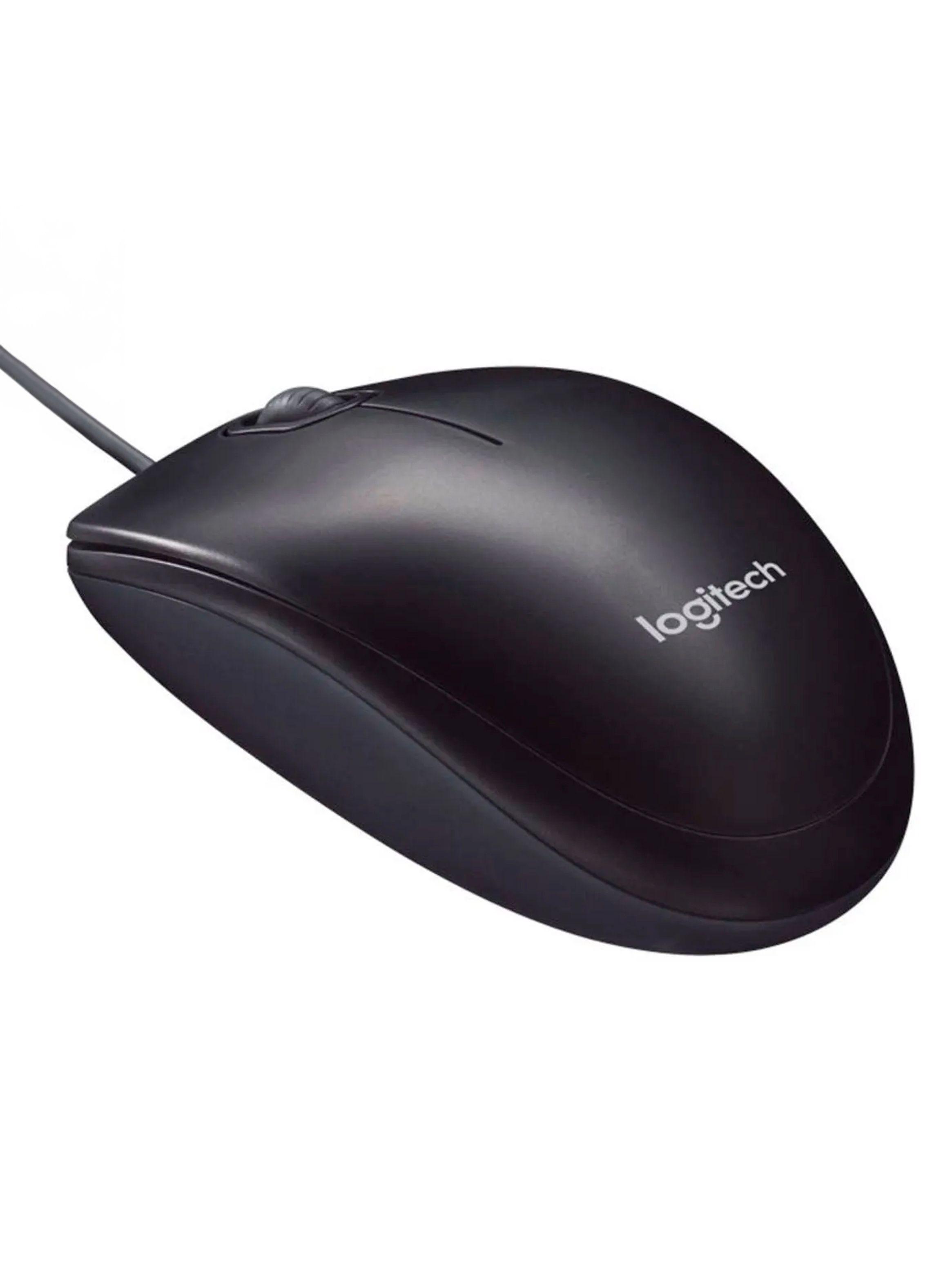 Mouse Optico Ergonómico Con Cable USB 1200dpi Logitech M90-2