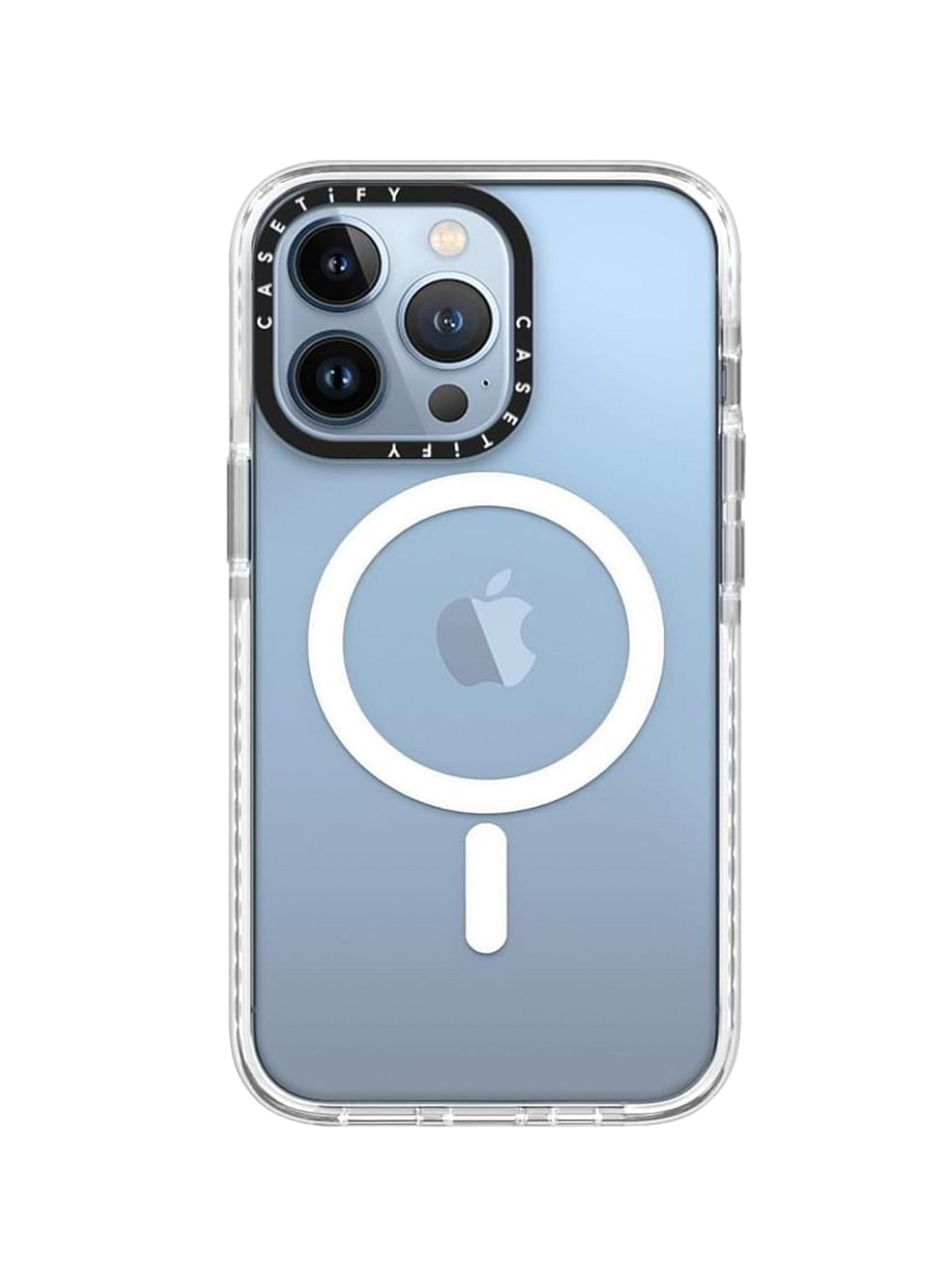 Carcasa Tipo Casetify Para iPhone 14 Borde Blanco Magsafe-2