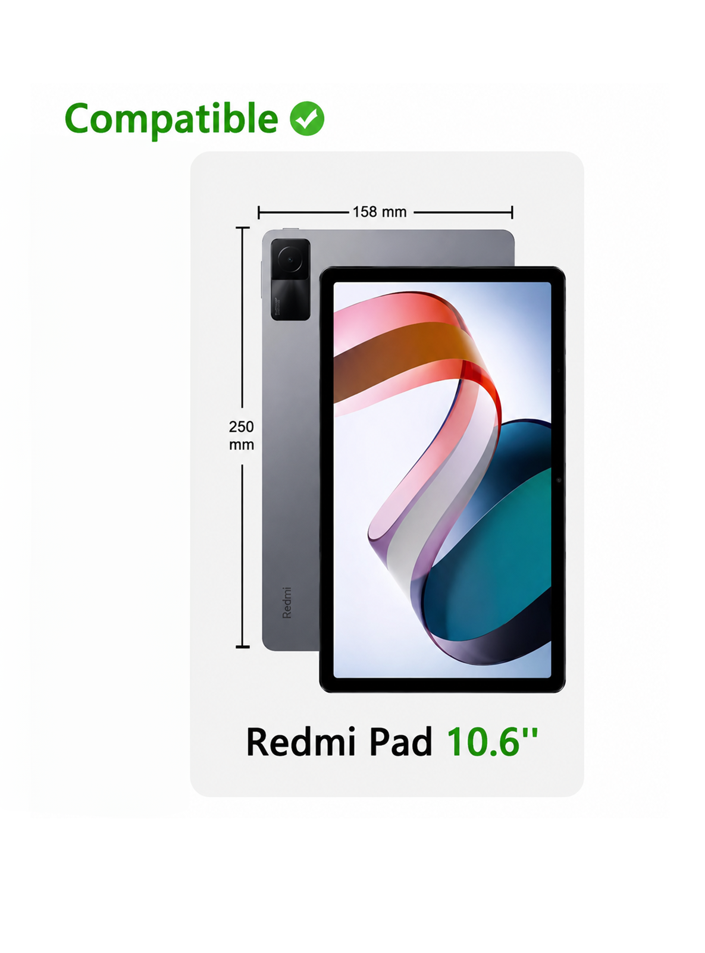 Funda Smart Cover Compatible Con Redmi Pad 2022 10.6 "-4