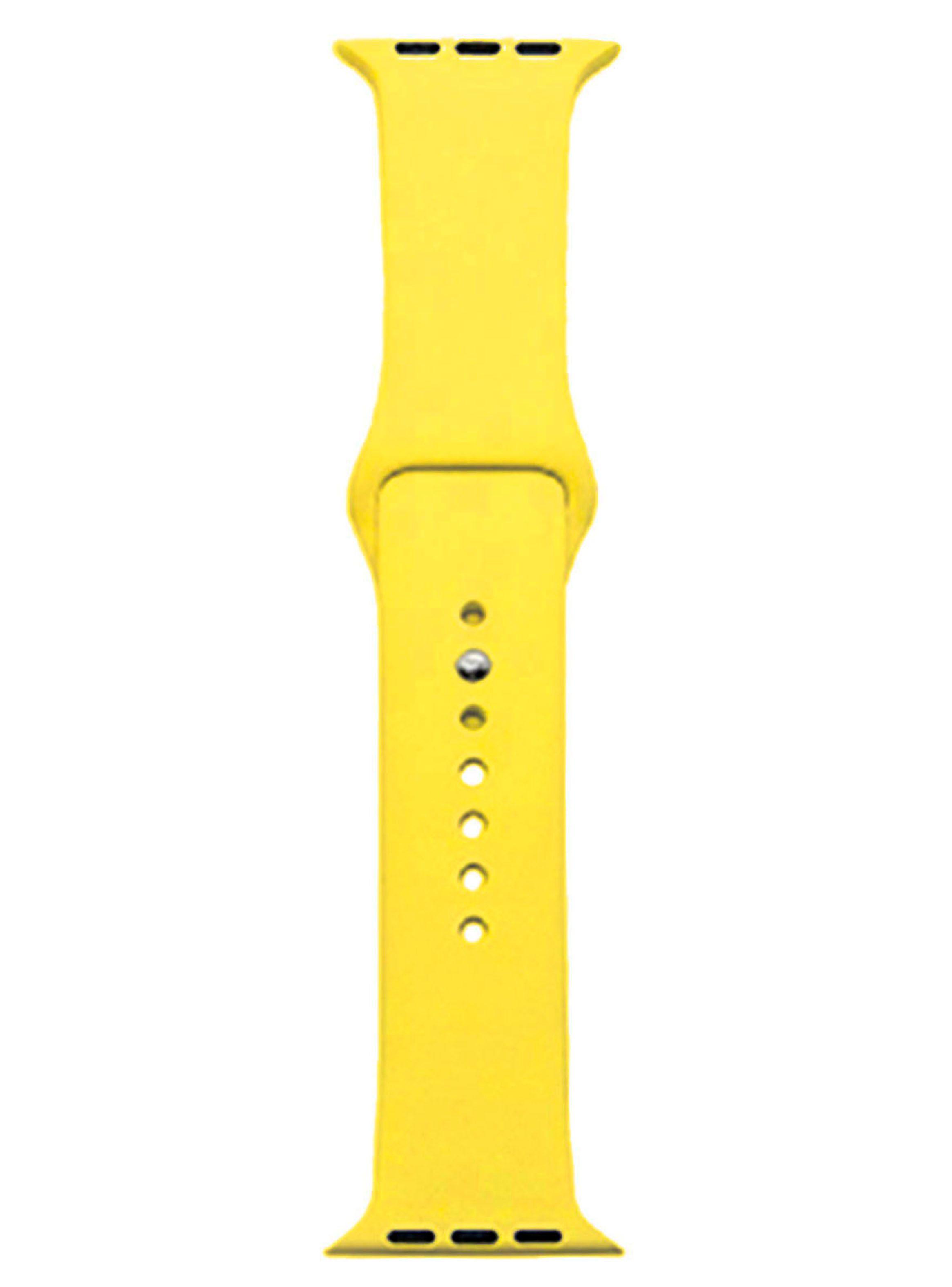 Correa Compatible Con Apple Watch 38mm 40m 41m Goma Amarillo-0
