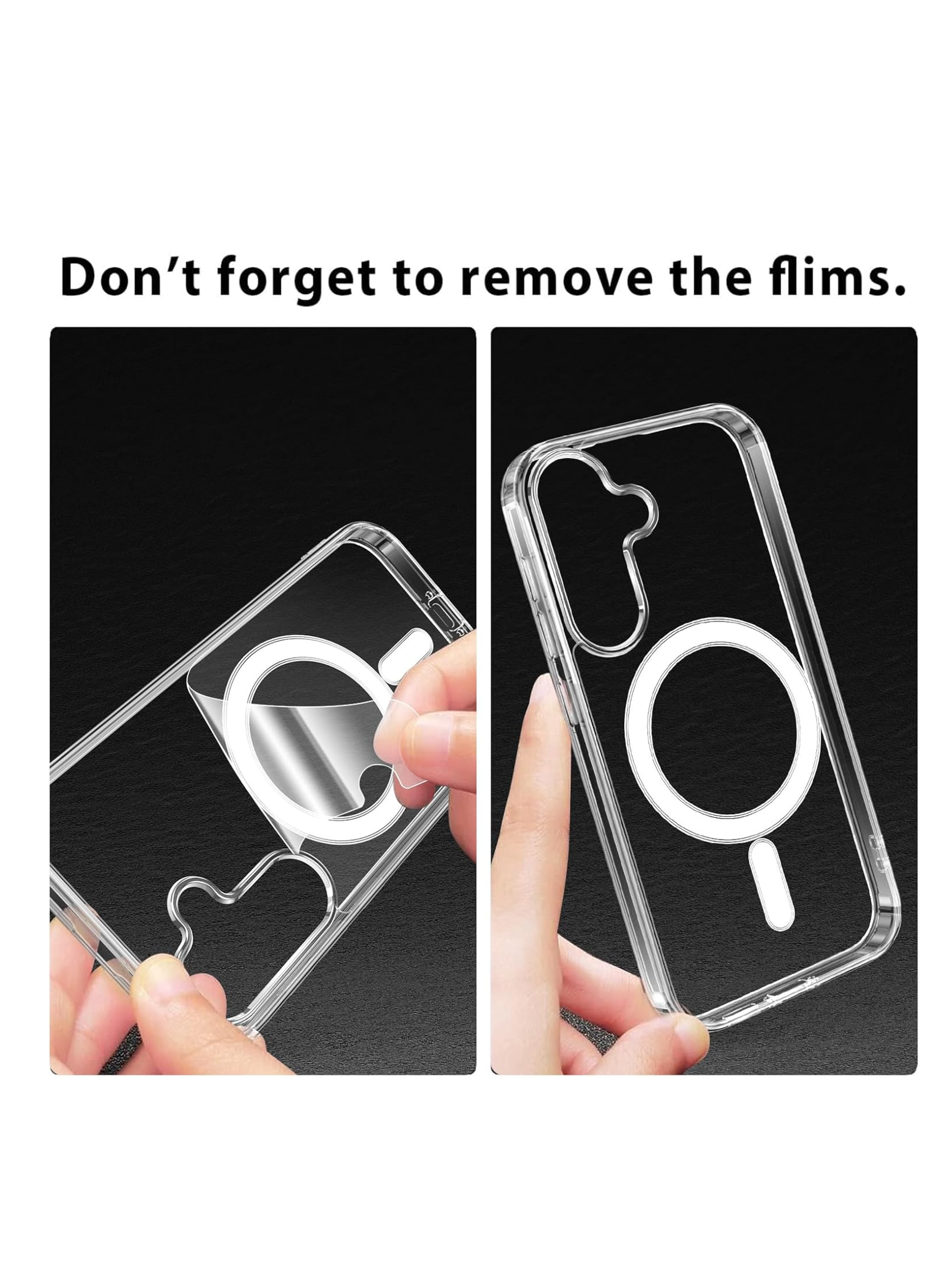 Carcasa Funda Transparente Para Samsung A16 Magsafe-2