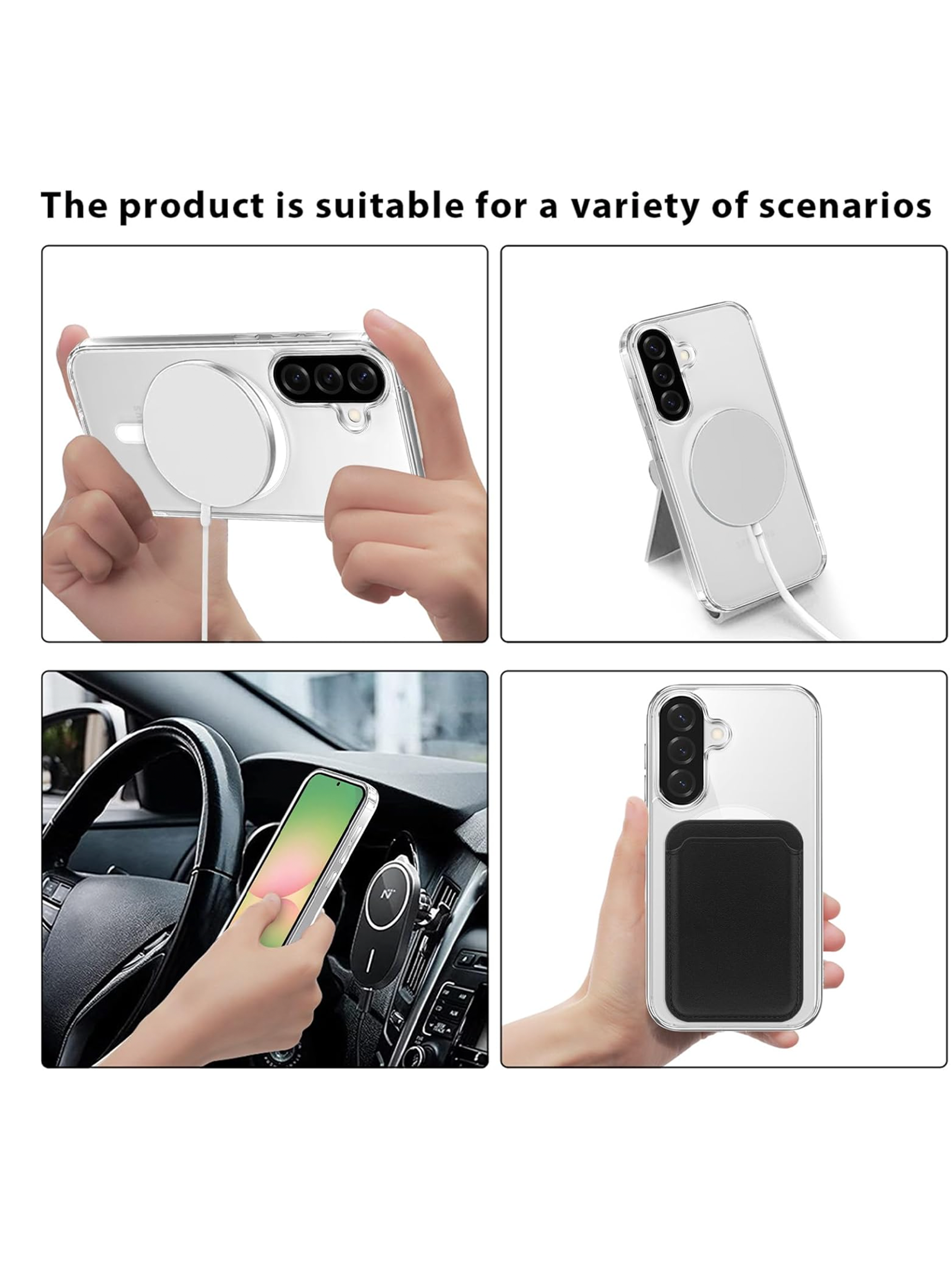 Carcasa Funda Transparente Para Samsung A16 Magsafe-5