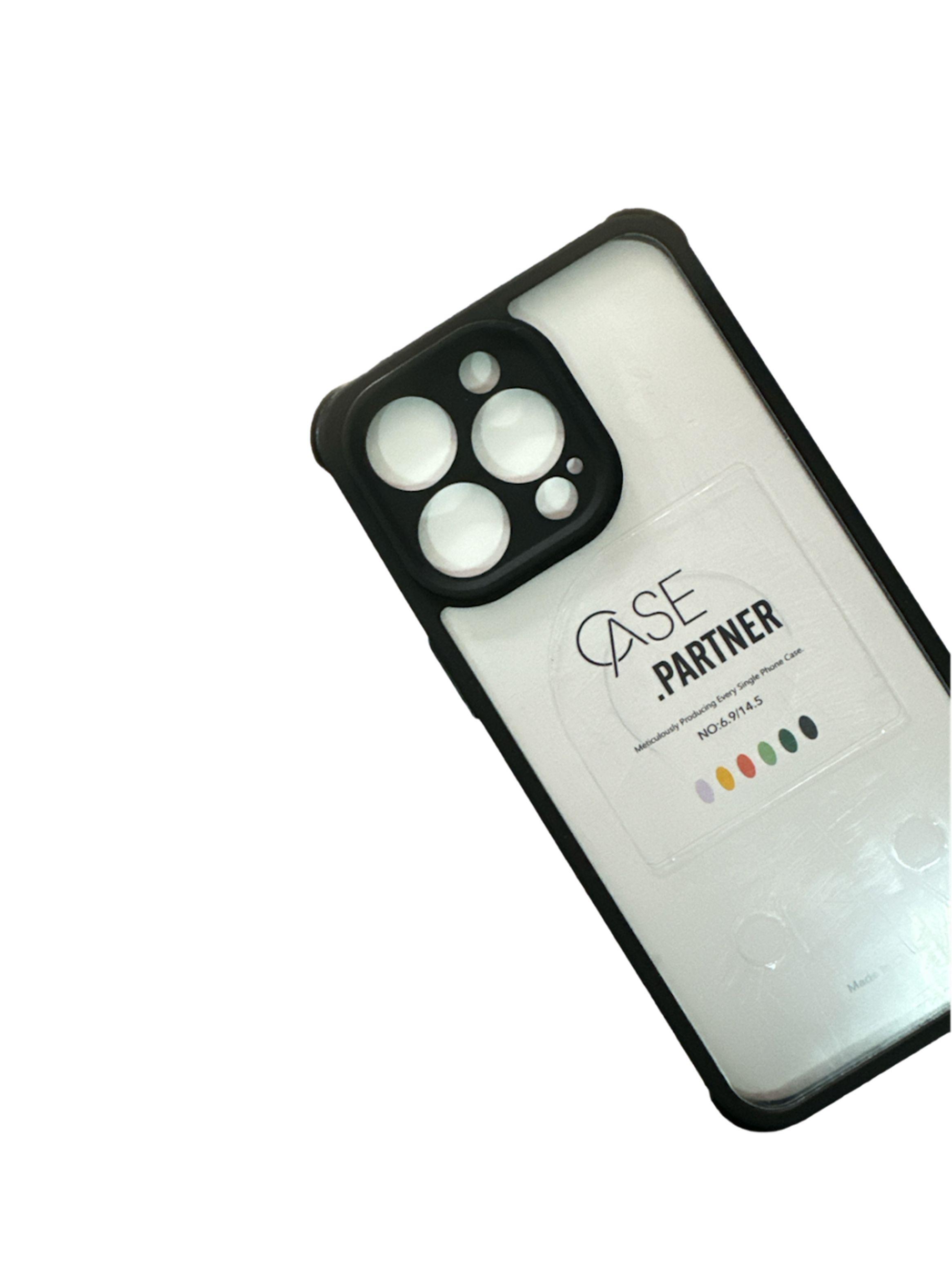 Carcasa Para iPhone 13 14 Transparente Borde Lila-3