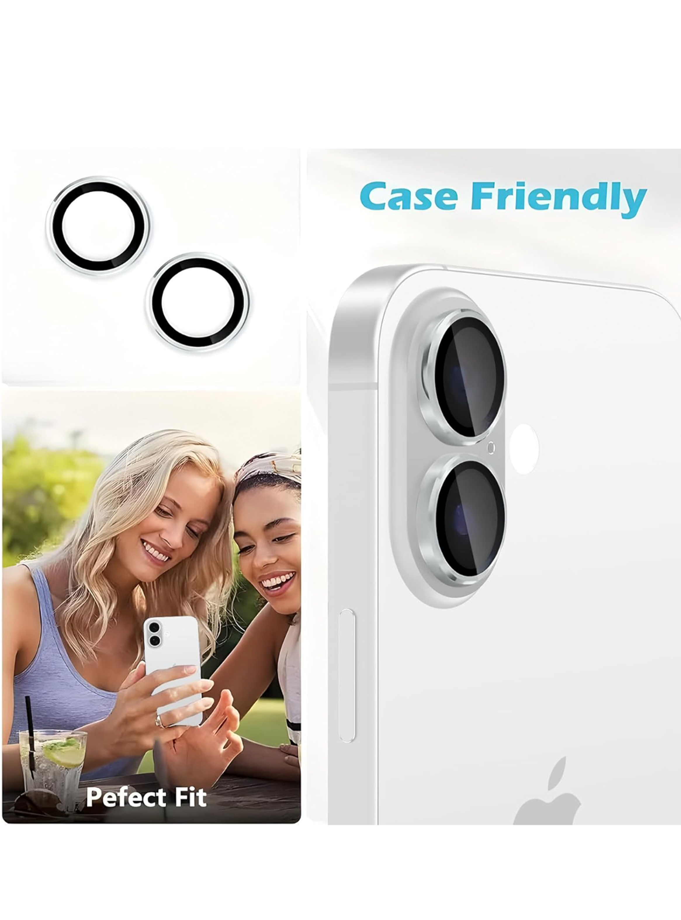 Protector Metalizado Para Camara De iPhone 16/16 Plus-3