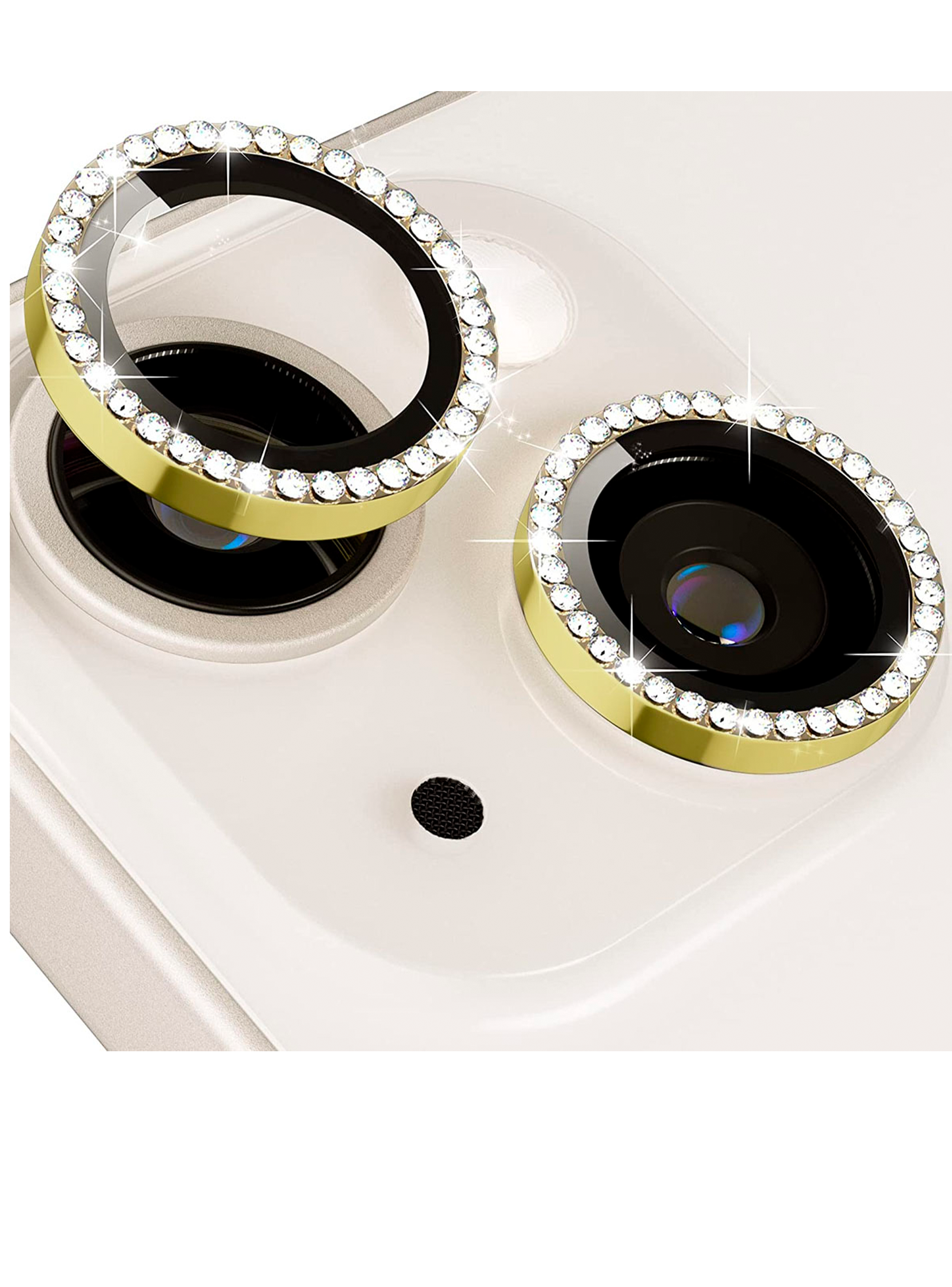 Protector Lente Camara Para iPhone 16/16 Plus Brillo Dorado-2