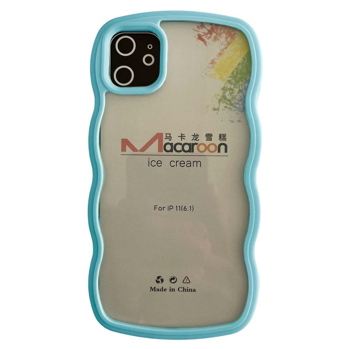 Carcasa Para iPhone 14 Pro Transparente Bordes Curvos Celeste-0