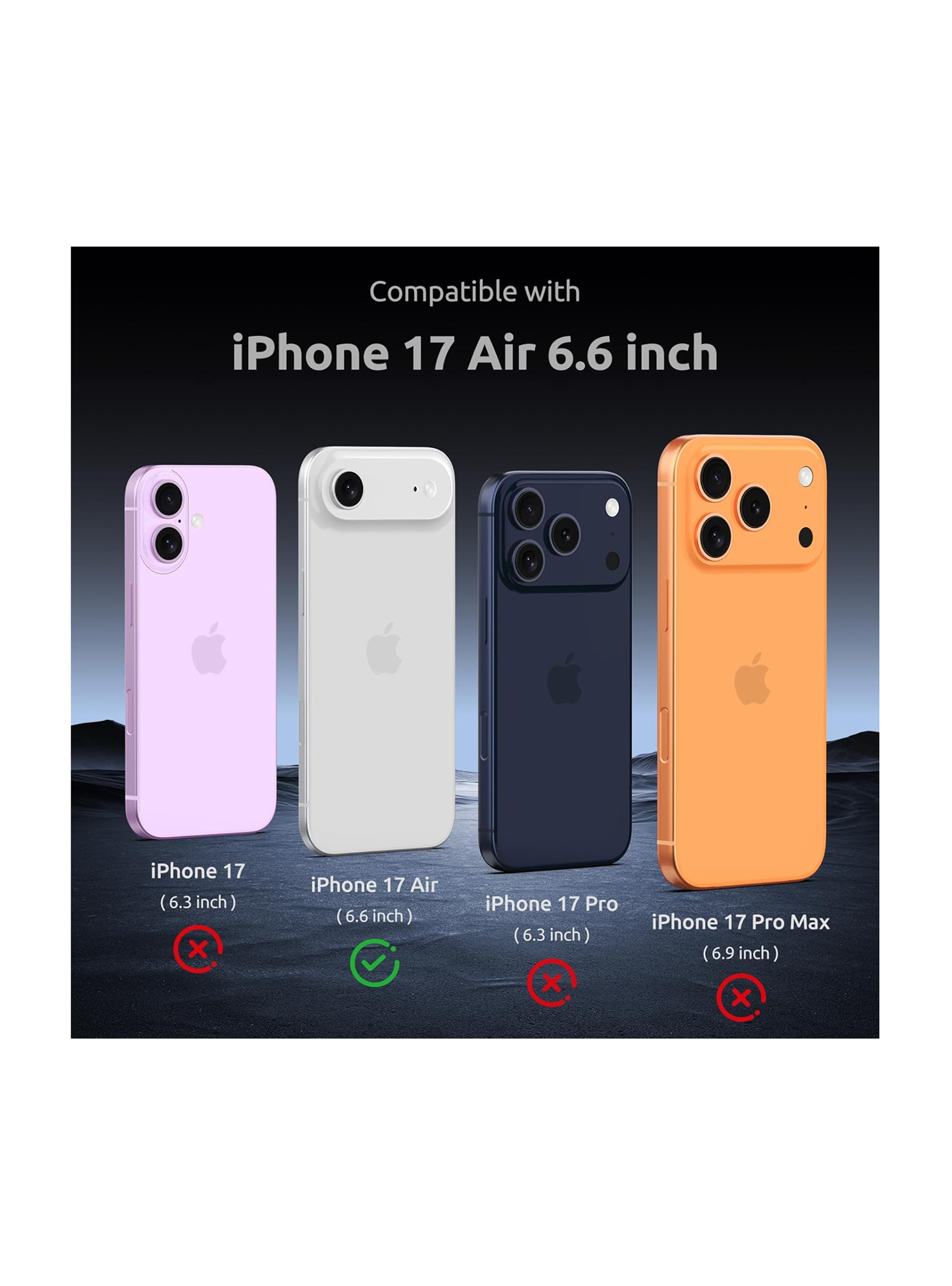 Carcasa Anti golpes Transparente Para iPhone 17 Air-3