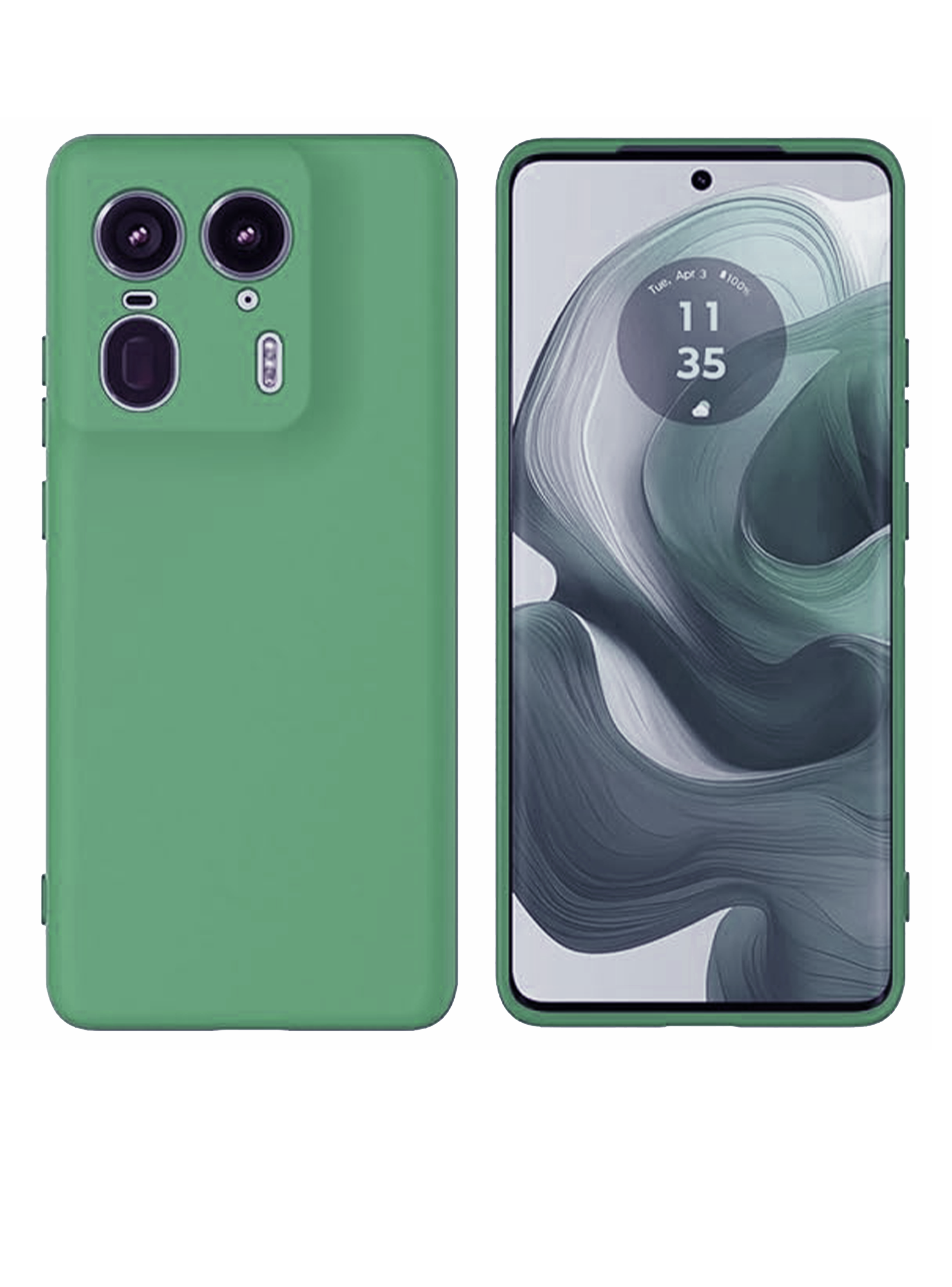 Carcasa Funda Para Motorola Edge 50 Ultra Goma Verde-0