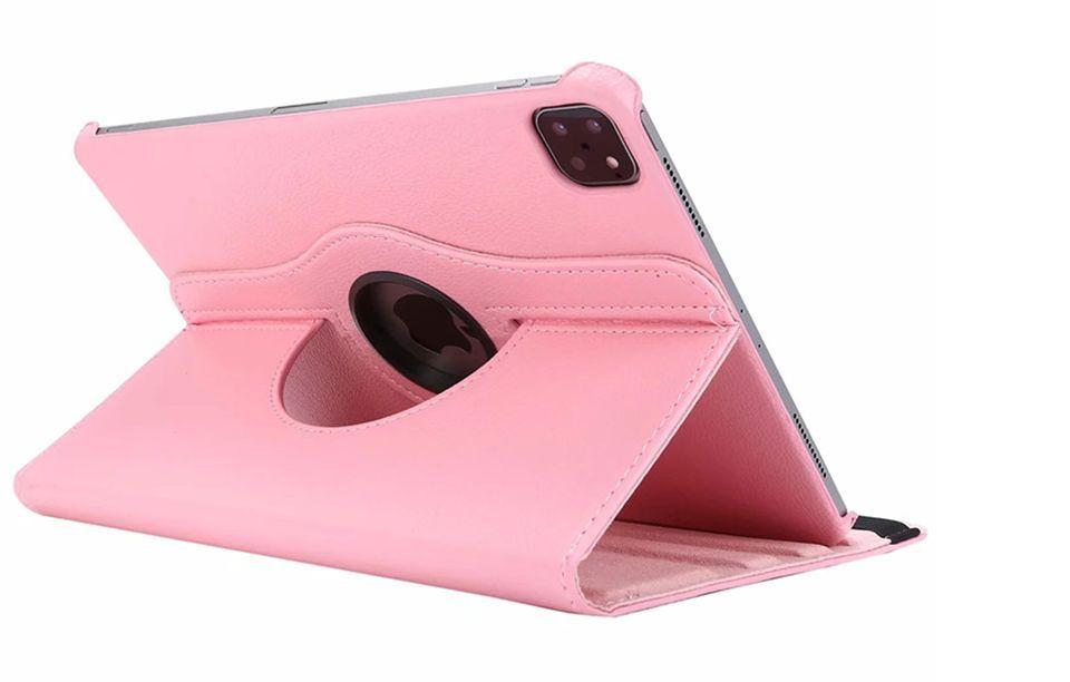 Carcasa Giratoria Para iPad 12.9 Pro 4/5/6 Generacion Rosado-1