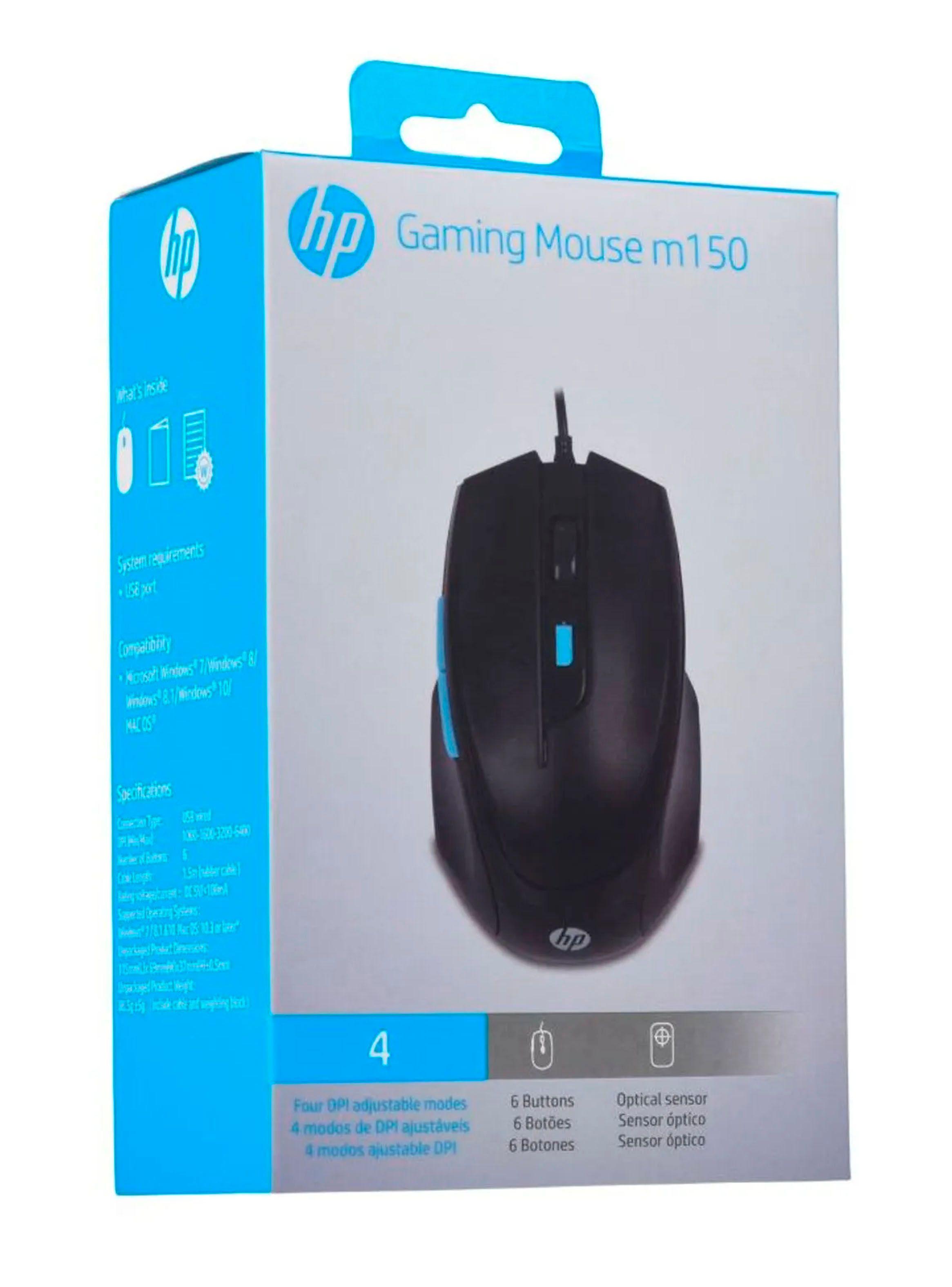 Mouse Gamer Hp M150 1600dpi 6 Botones-3