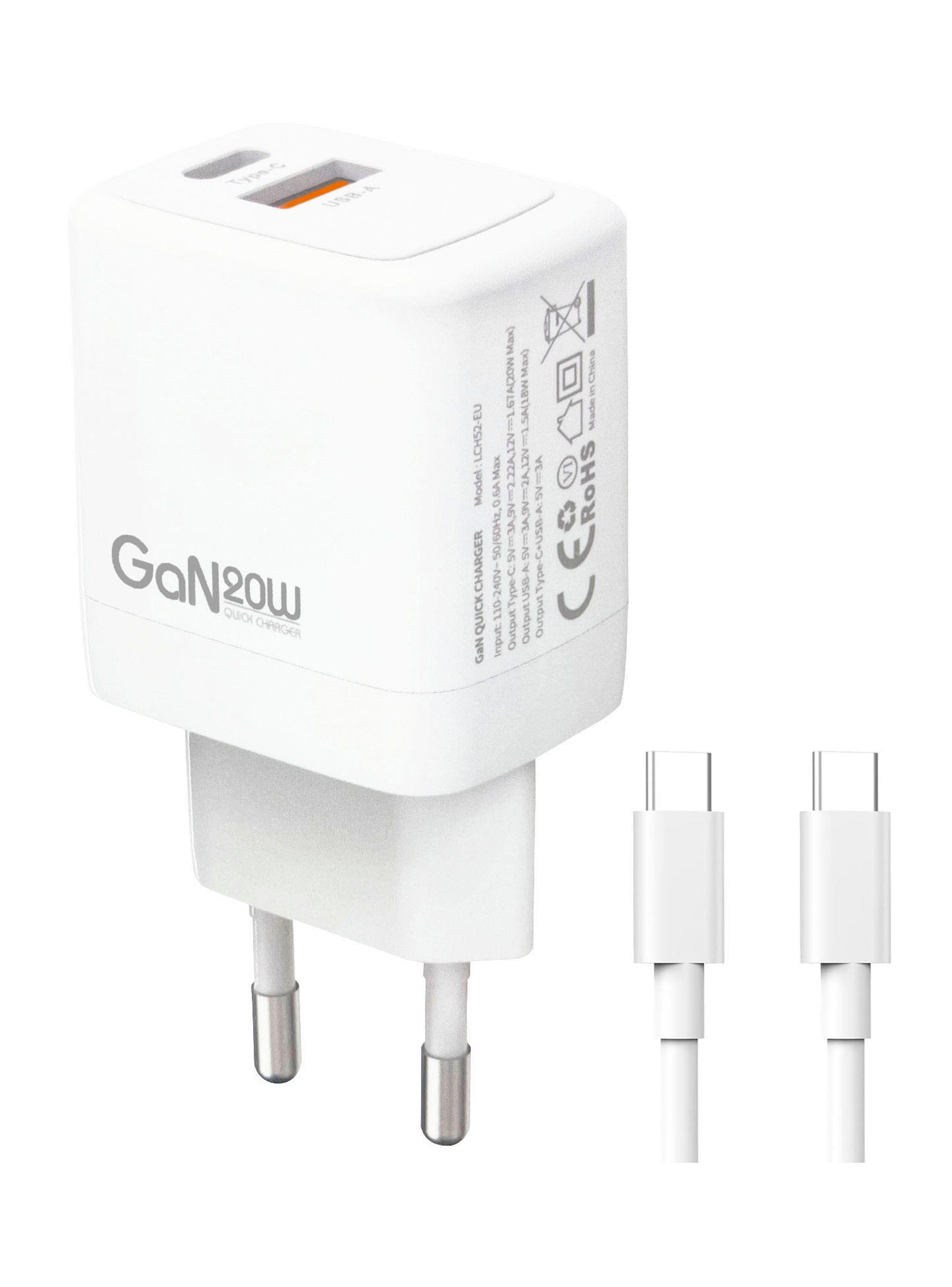 Cargador Telefono Puerto Usb 18W PD 20W Con Cable Usb USB-C-0