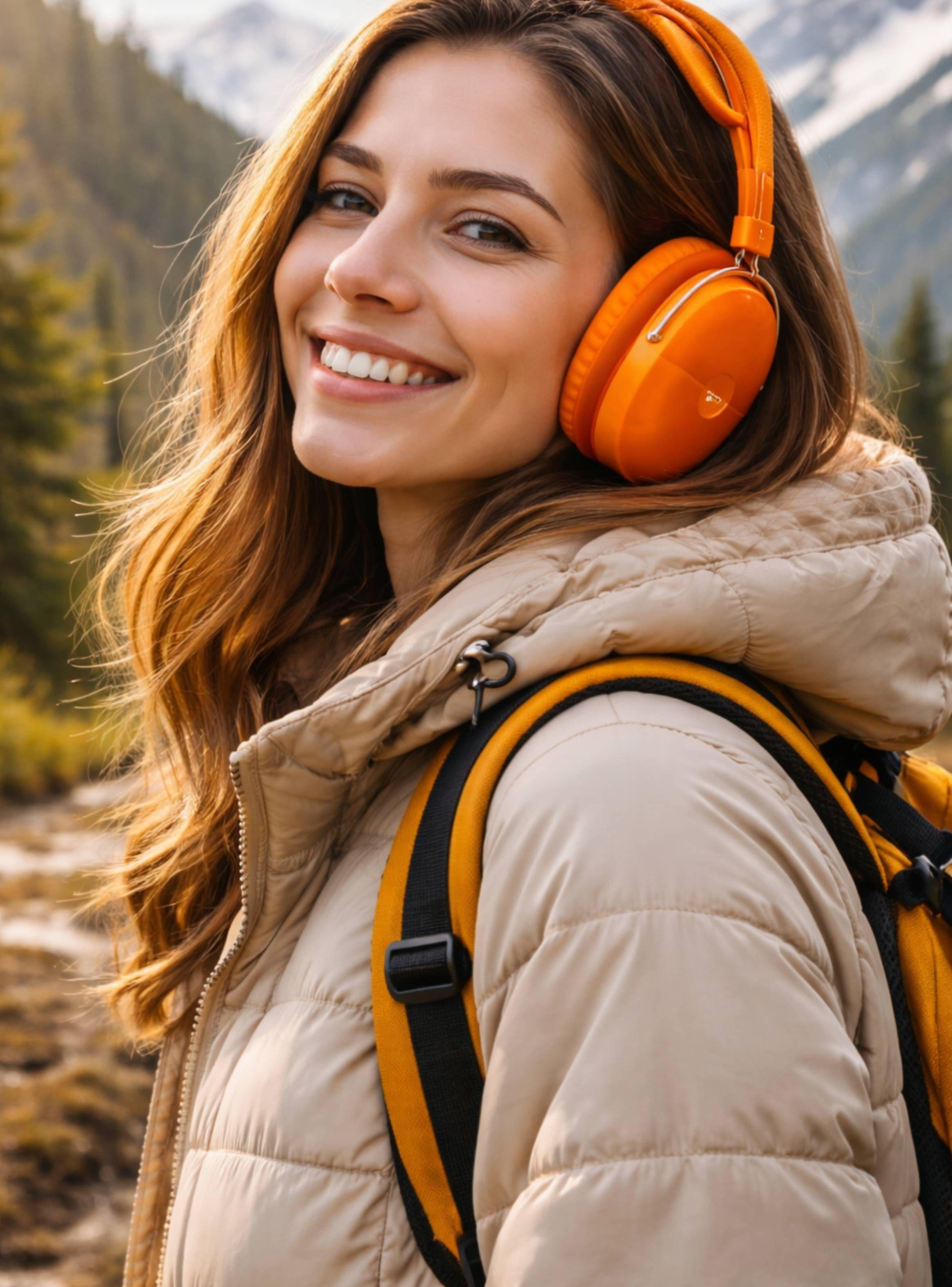 Audifonos Inalámbrico Bluetooth Acolchado Max395 Naranja-3