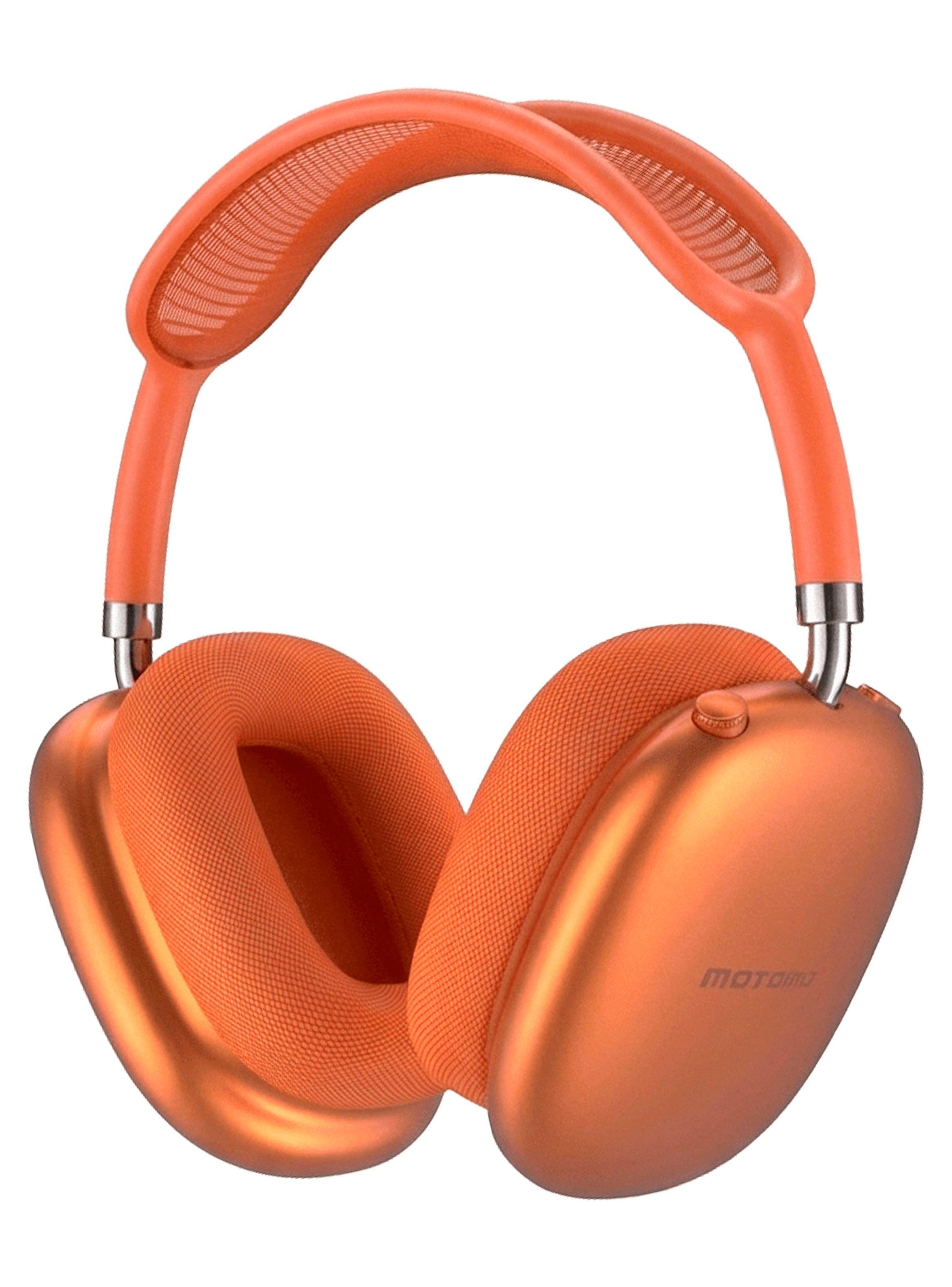 Audifonos Inalámbrico Bluetooth Acolchado Max395 Naranja-0