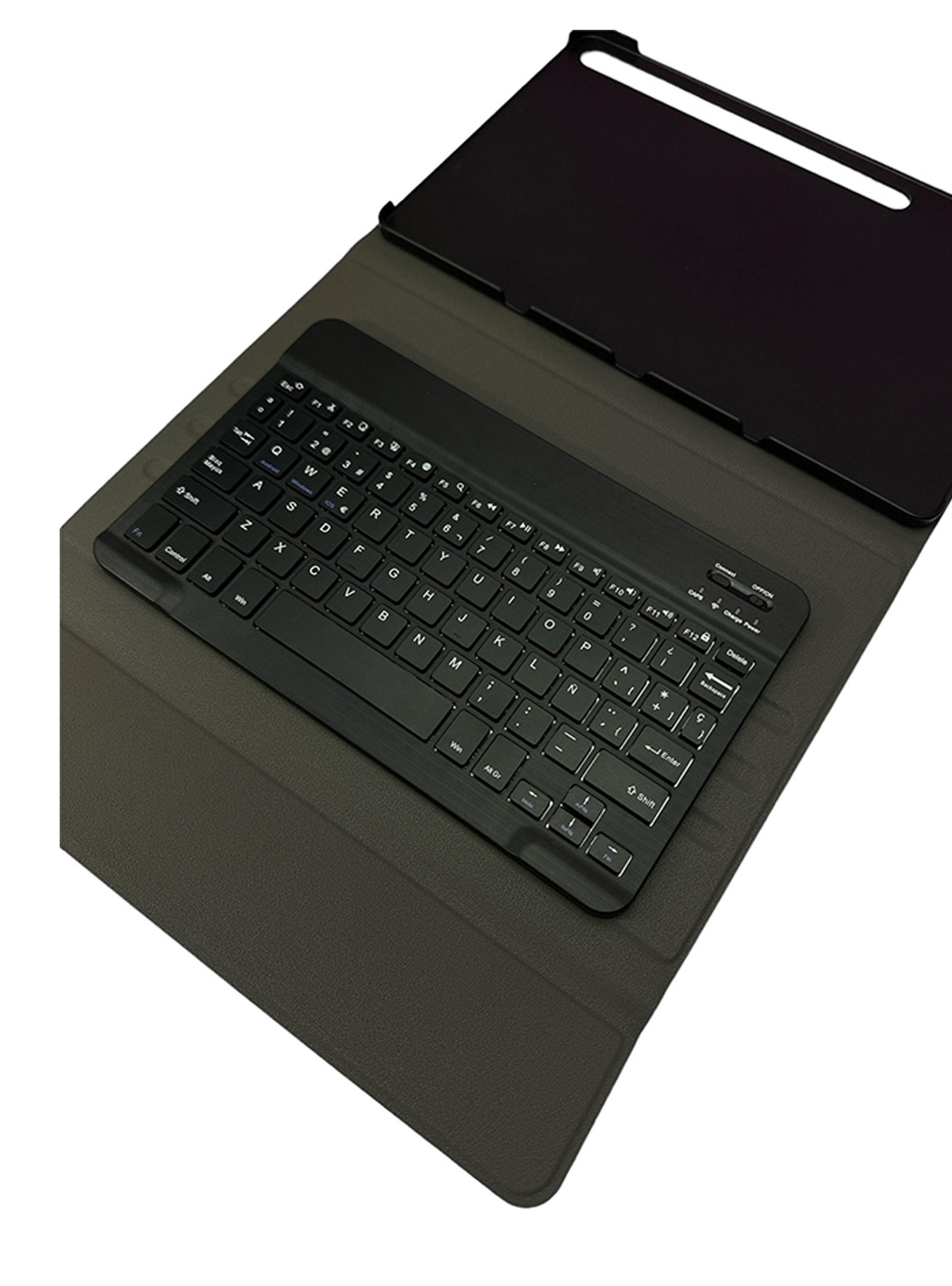Funda Con Teclado Con Ñ Para Samsung Galaxy Tab S8 Plus Bk-1