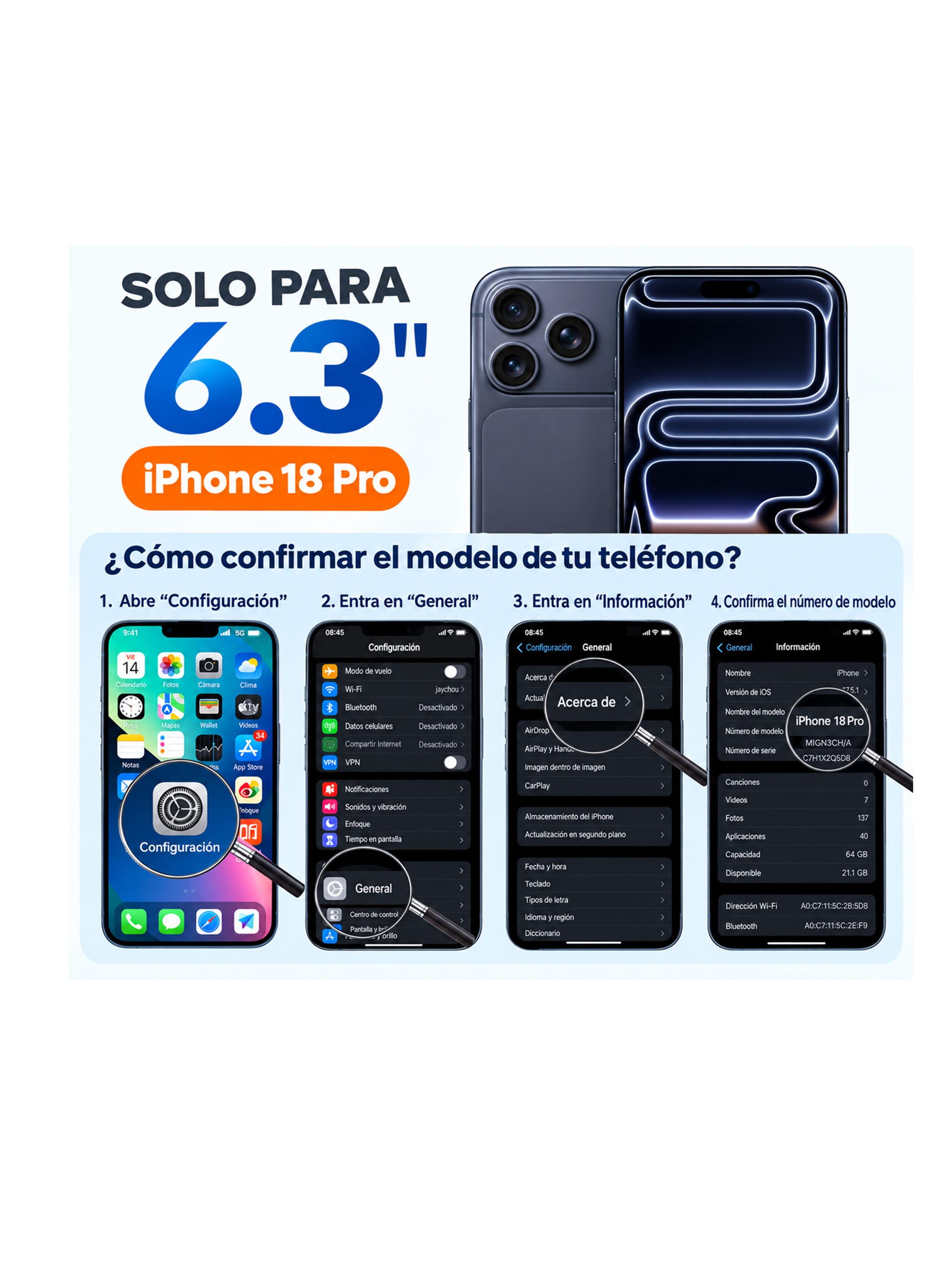 Carcasa Lamina Vidrio Compatible Con iPhone 18 Pro-3