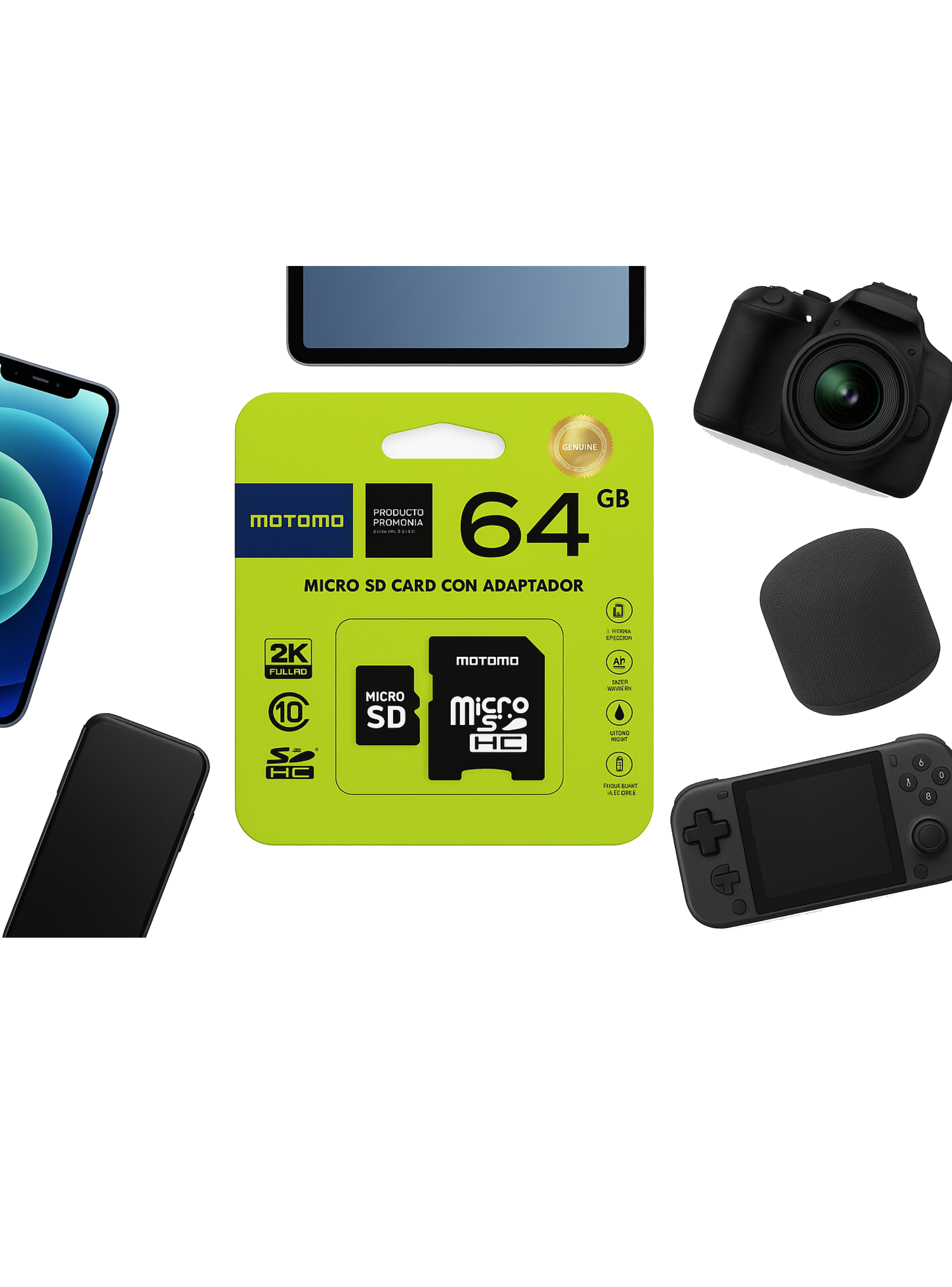 Tarjeta de Memoria 64GB Clase 10 4k Full HD-2