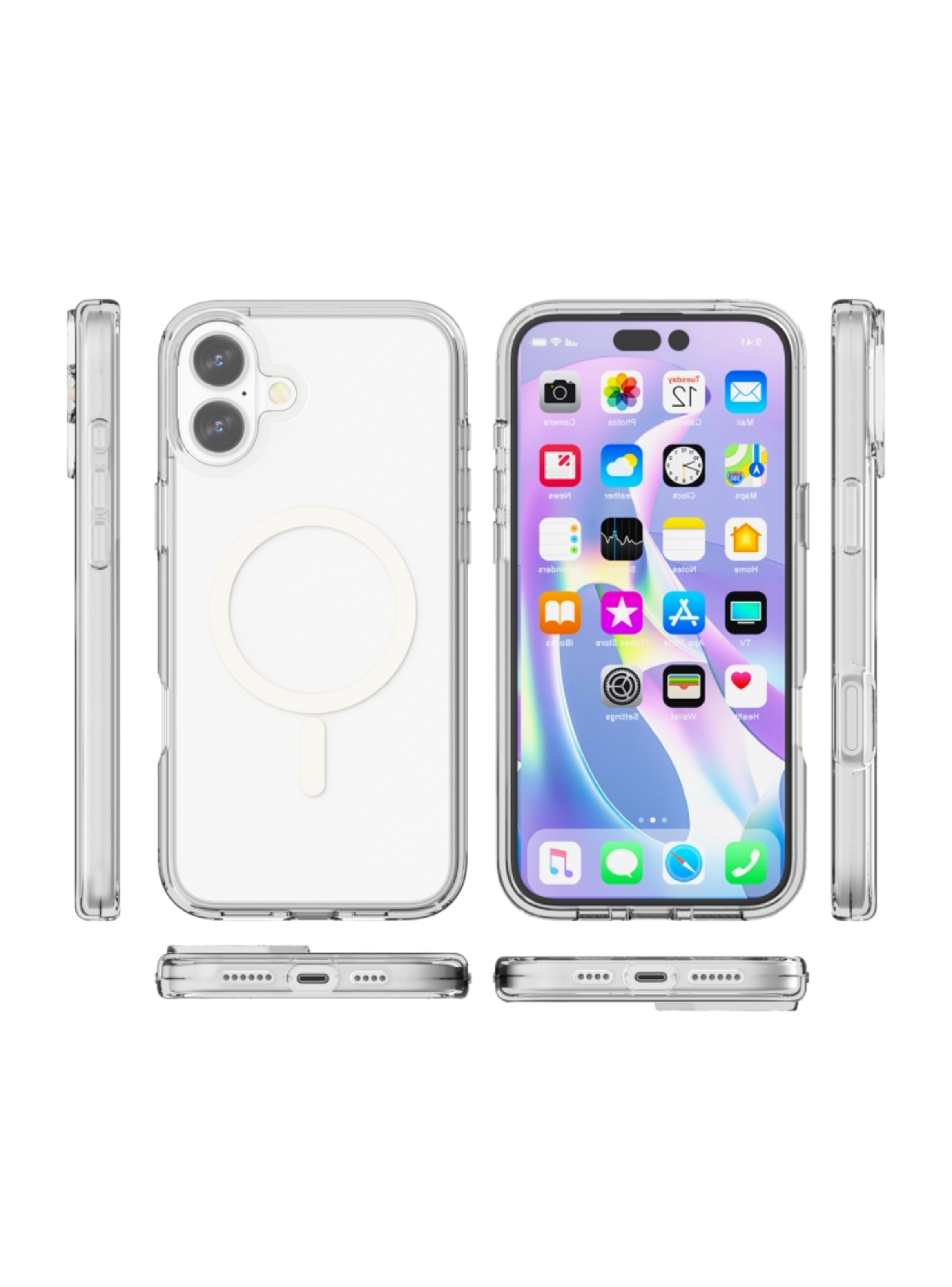 Carcasa Transparente Magnetica Para iPhone 17 Magsafe-4