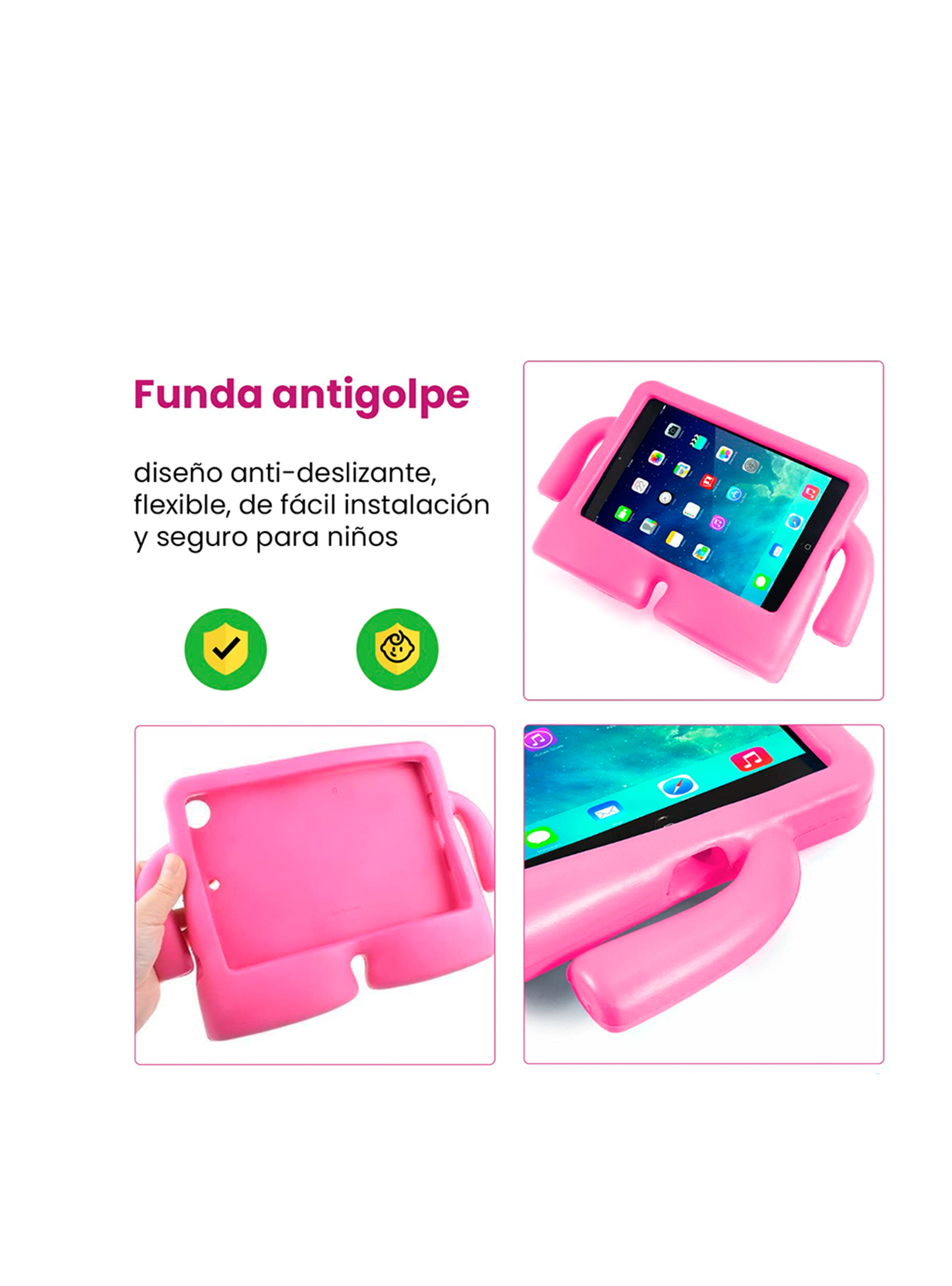 Funda Goma Antigolpes Infantil Para Samsung A8 T290 Negro-2