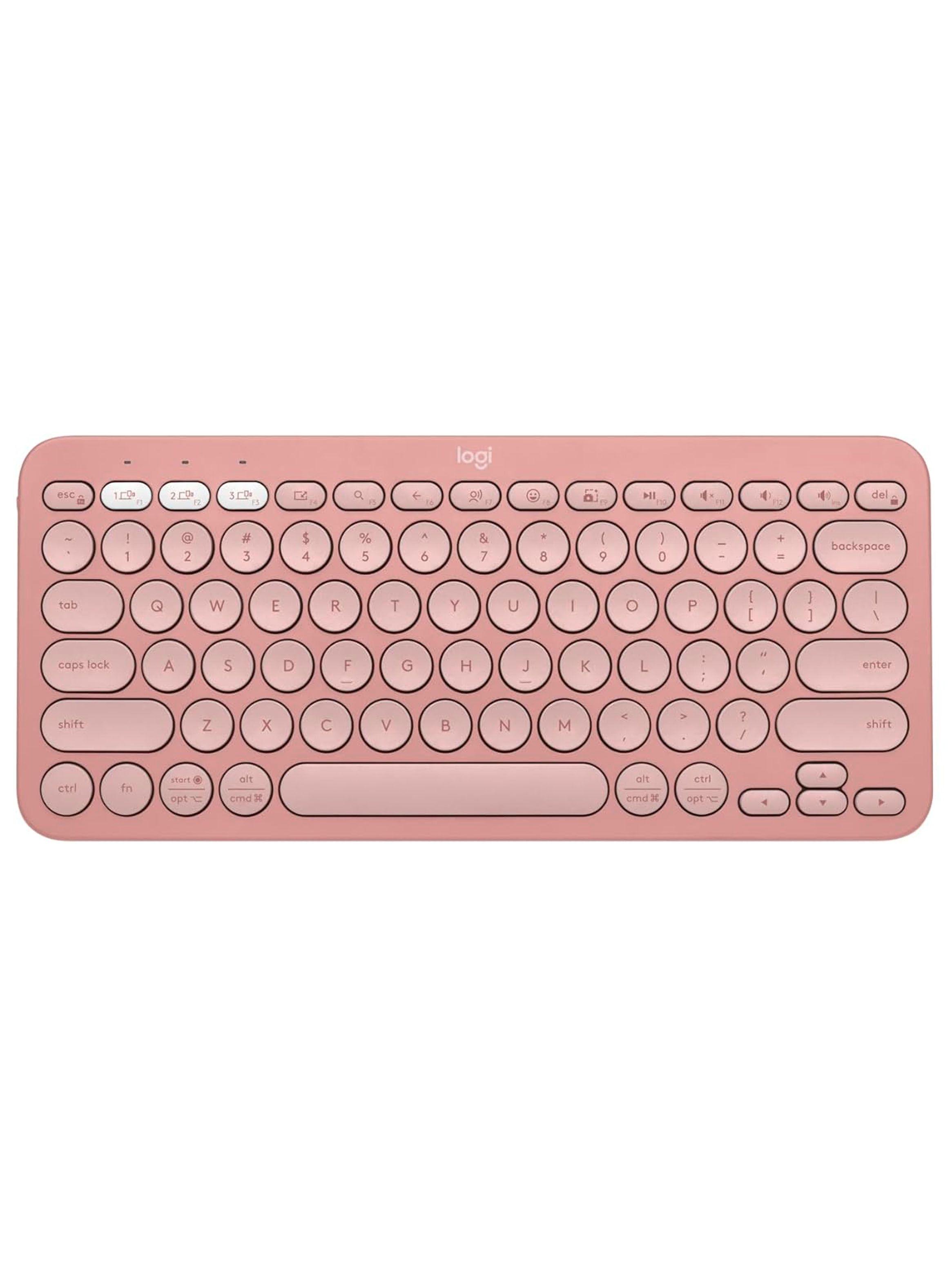 Teclado Inalambrico En Español Pebble Keys 2 K380S Rosado-0