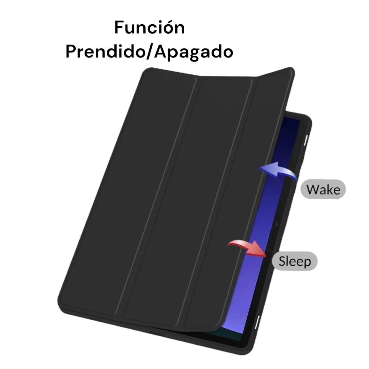 Funda Smart Cover Lamina Para Tablet Samsung S9 Plus Celeste-3