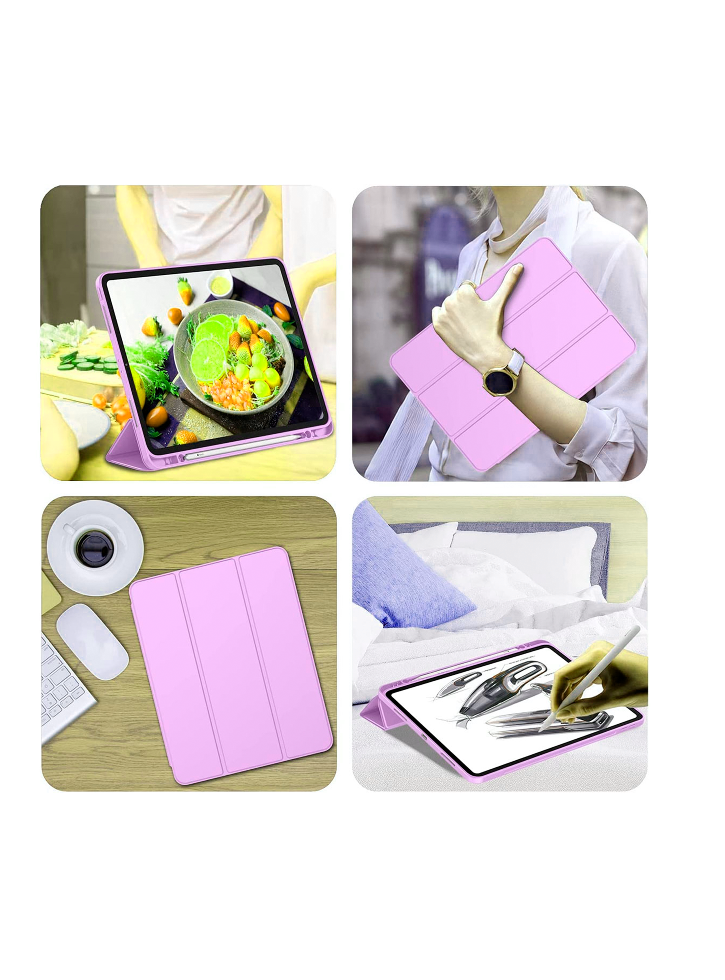 Funda SmartCover Para iPad 11 / iPad 11 Pro Con Ranura Lila-3