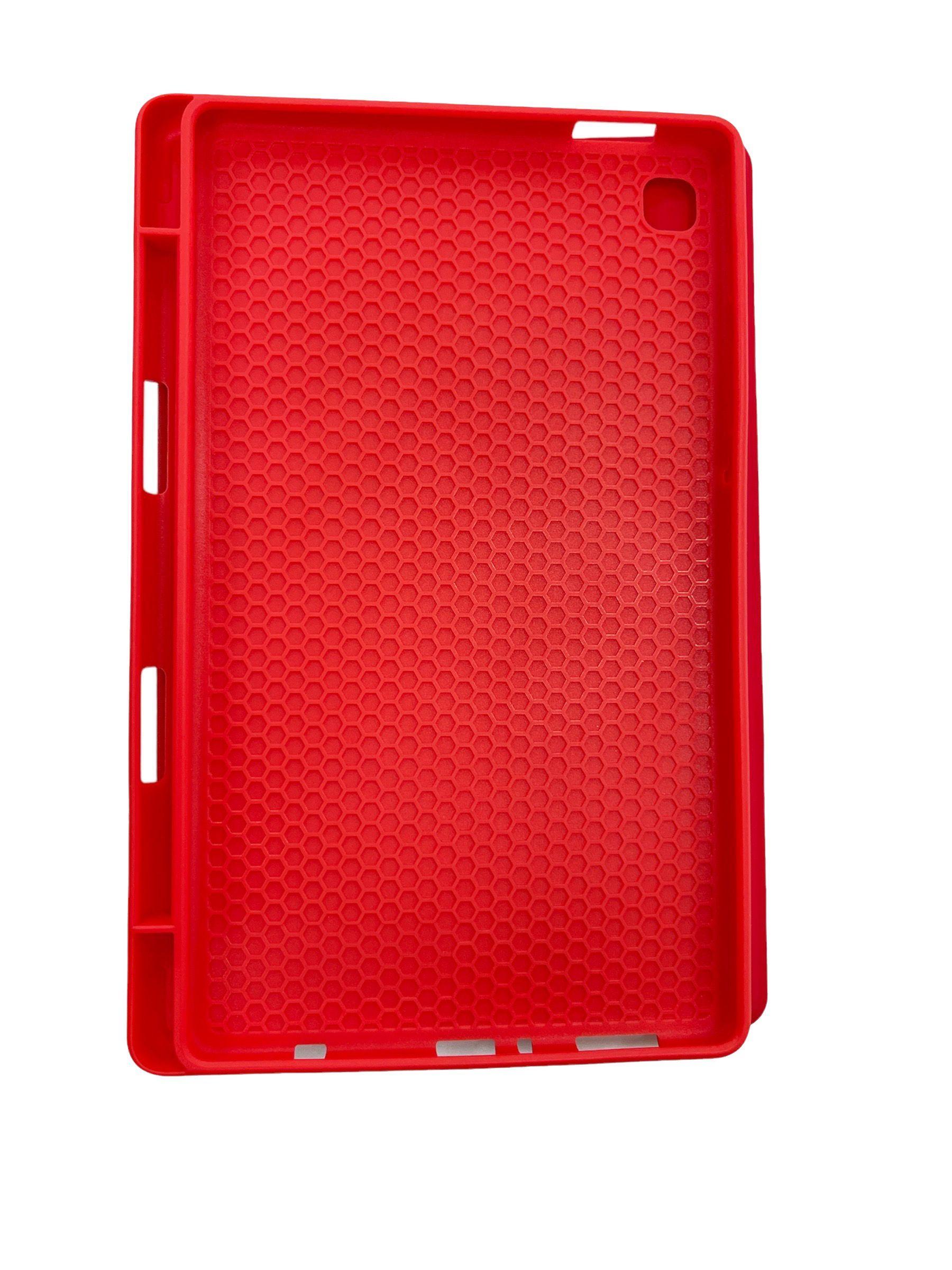 Funda Smart Cover Para Samsung Tab A7 Lite 8.7 T220/295 Rojo-3