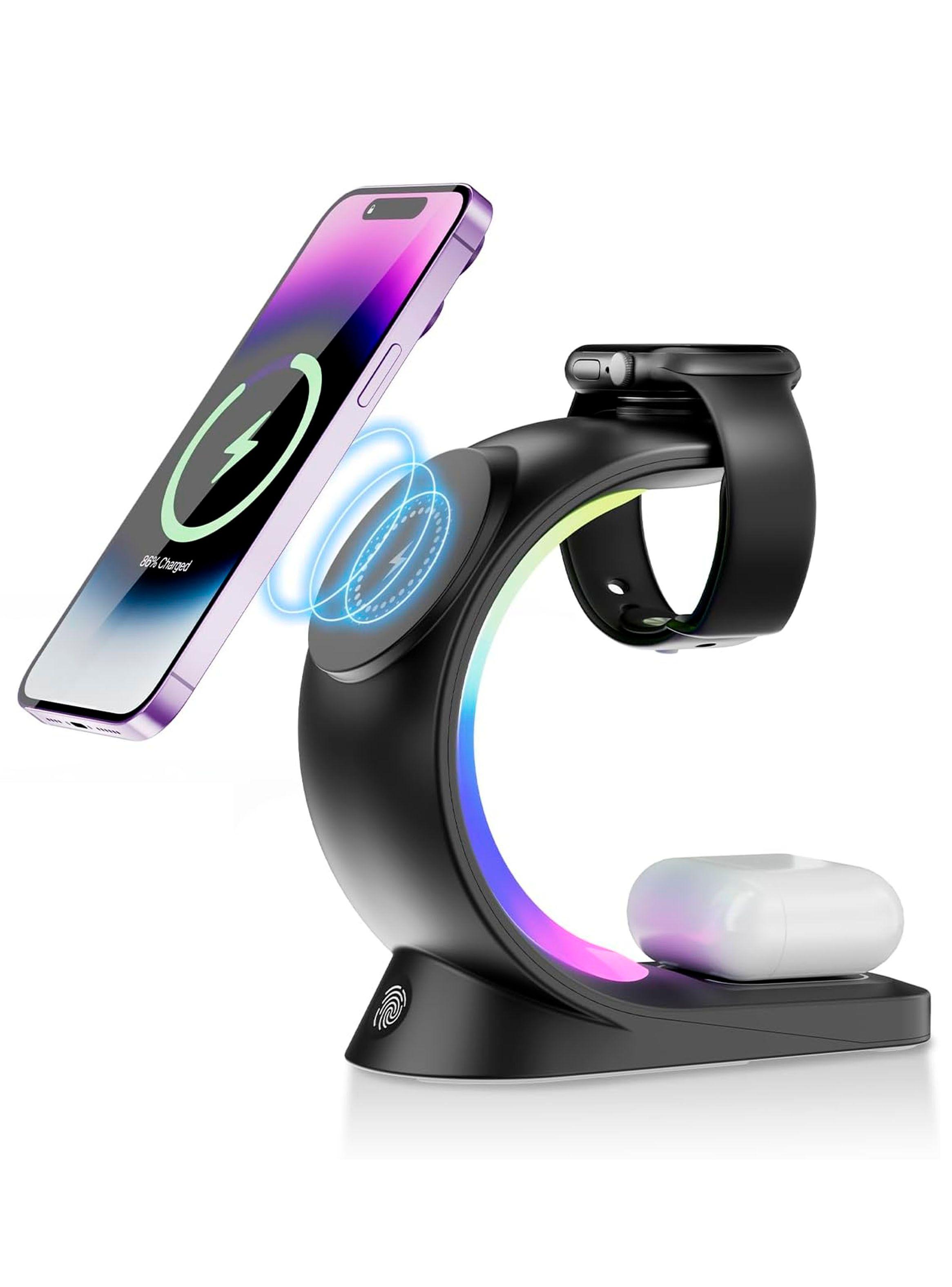 Estacion Base De Carga Inalambrica Carga Rapida 15W 3en1 T17-0