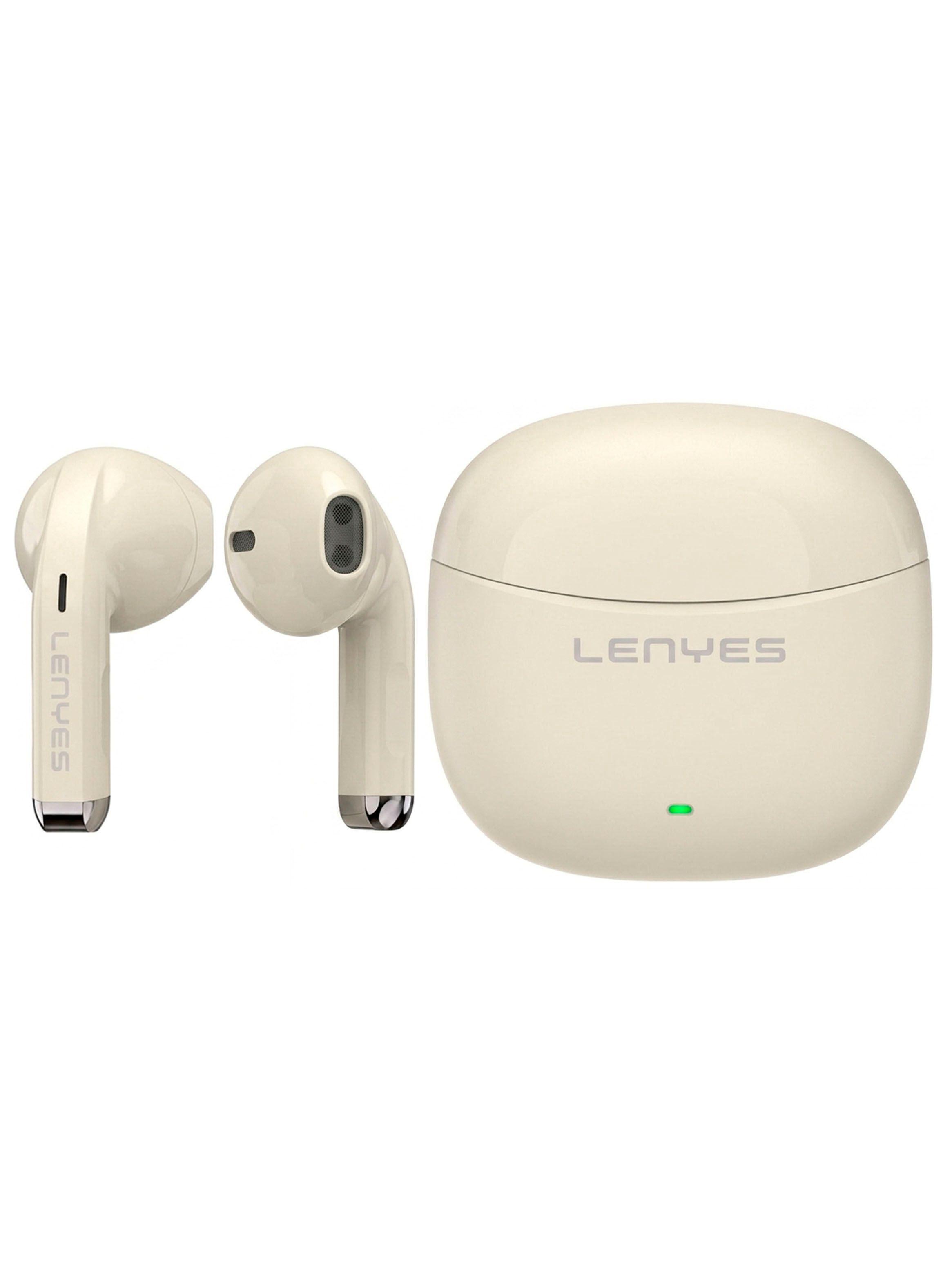 Audifonos Inalambricos Bluetooth Comodos Lenyes Air99 Beige-2