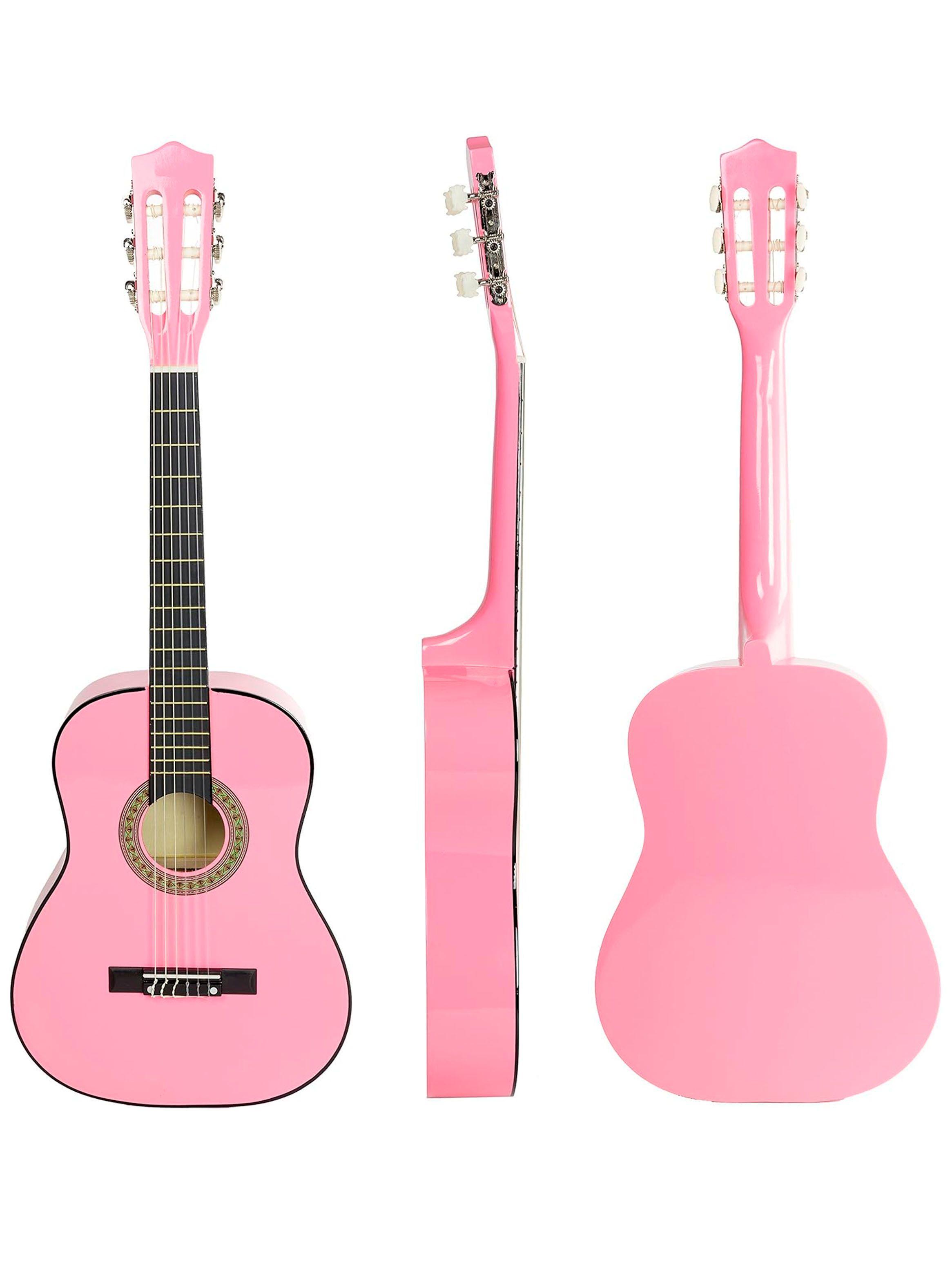 Guitarra Clasica 39 Pulgada Acabado De Madera Rosado-3