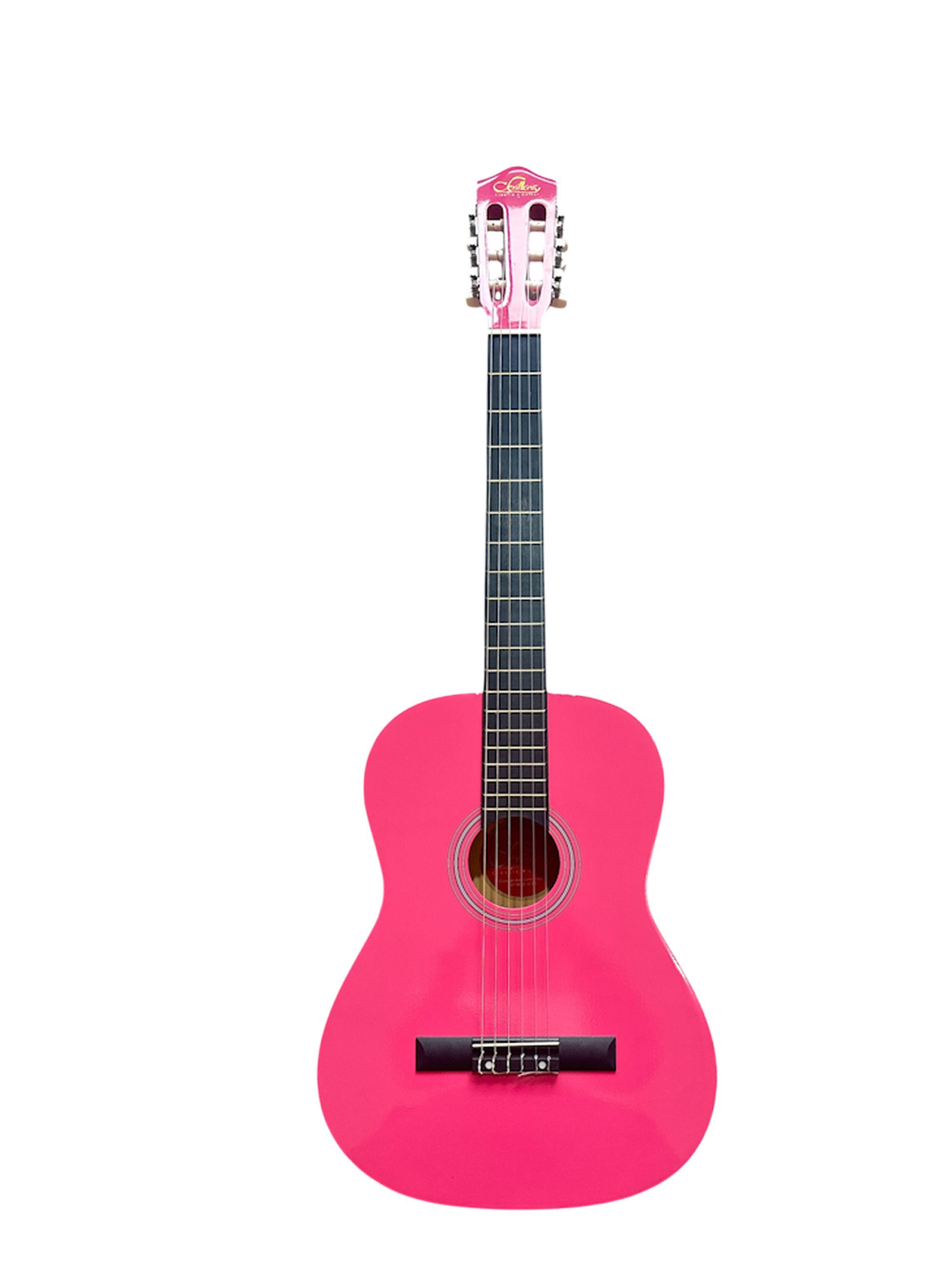 Guitarra Clasica 39 Pulgada Acabado De Madera Rosado-5