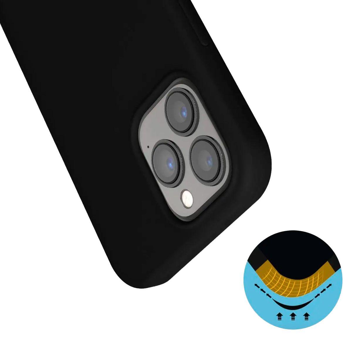 Carcasa Para iPhone 15 Goma Negro-3