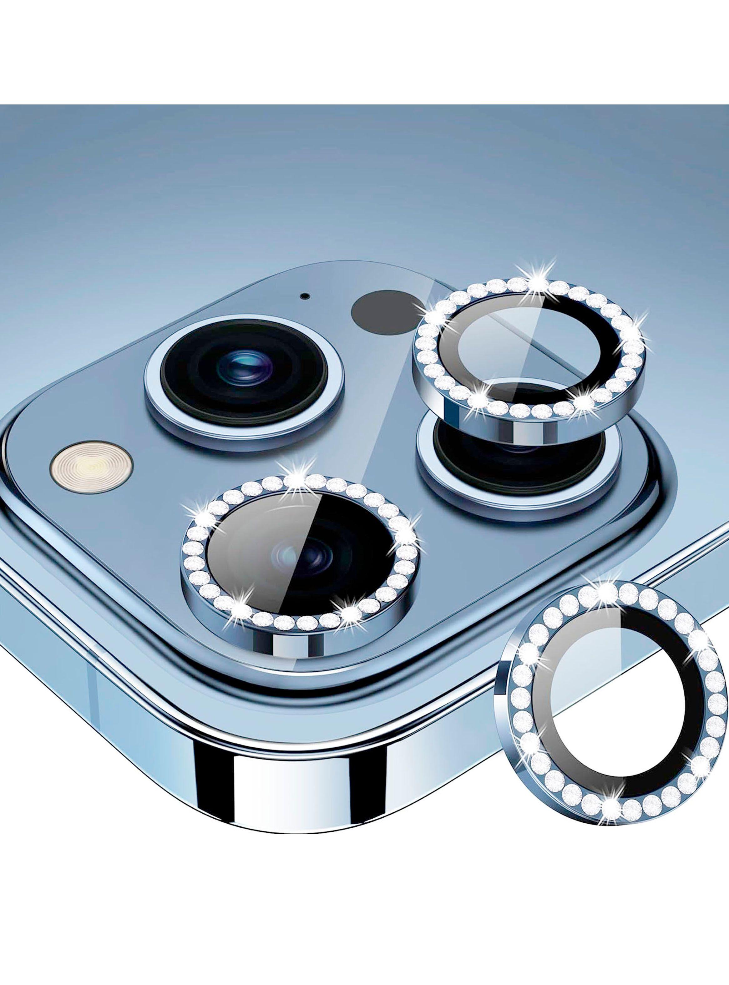 Protector Lente Camara Para iPhone 15 Pro Max Diamante Azul-0