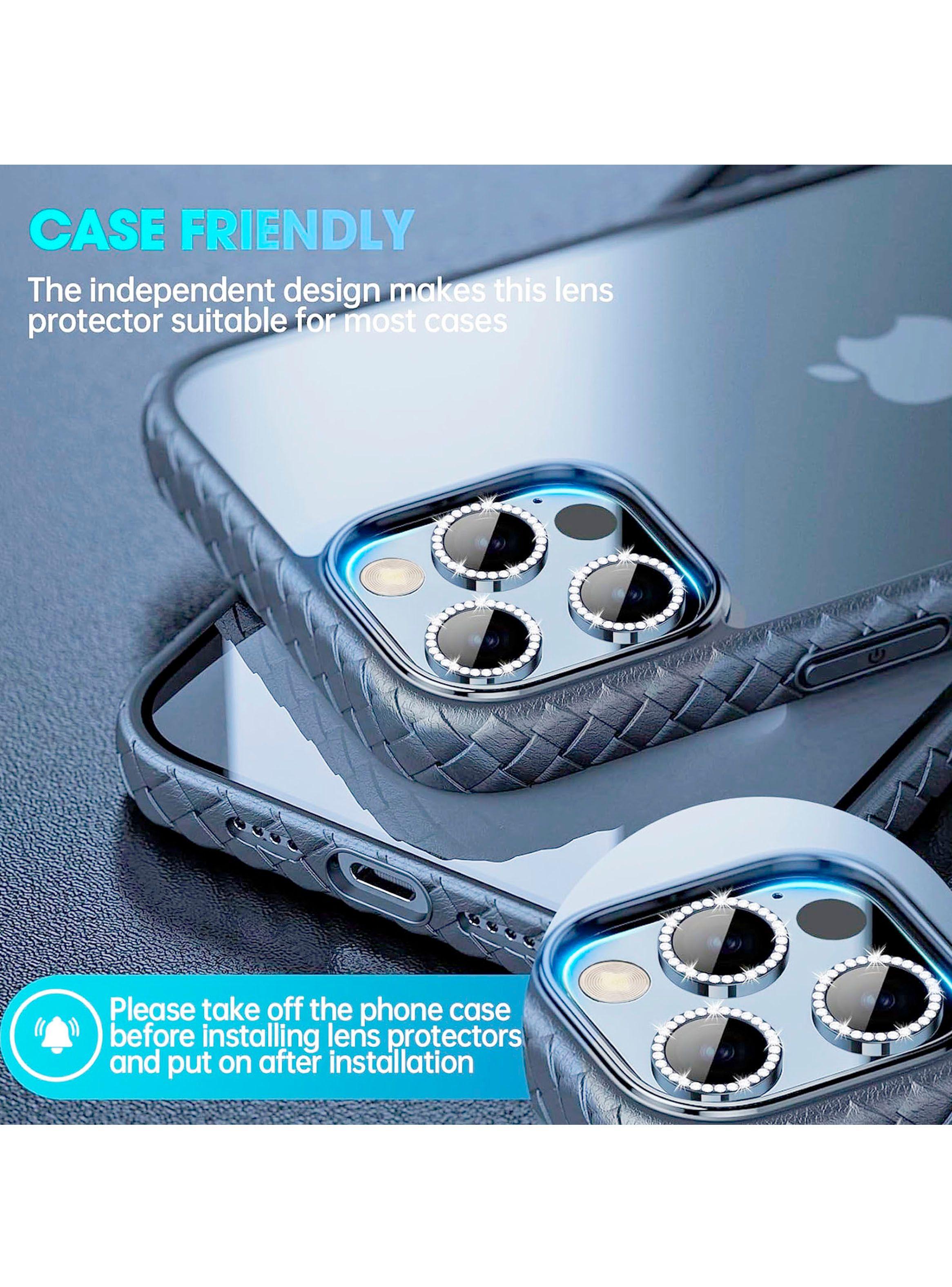 Protector Lente Camara Para iPhone 15 Pro Max Diamante Azul-2