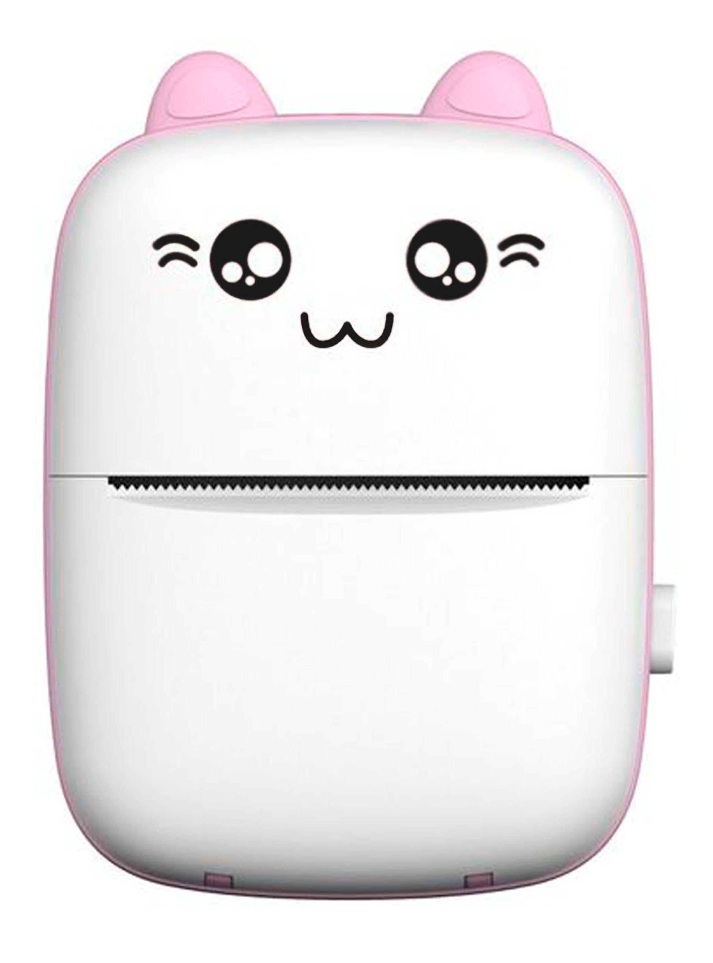 Impresora Termica Portatil Bluetooth Bateria Recargable Rosa-0