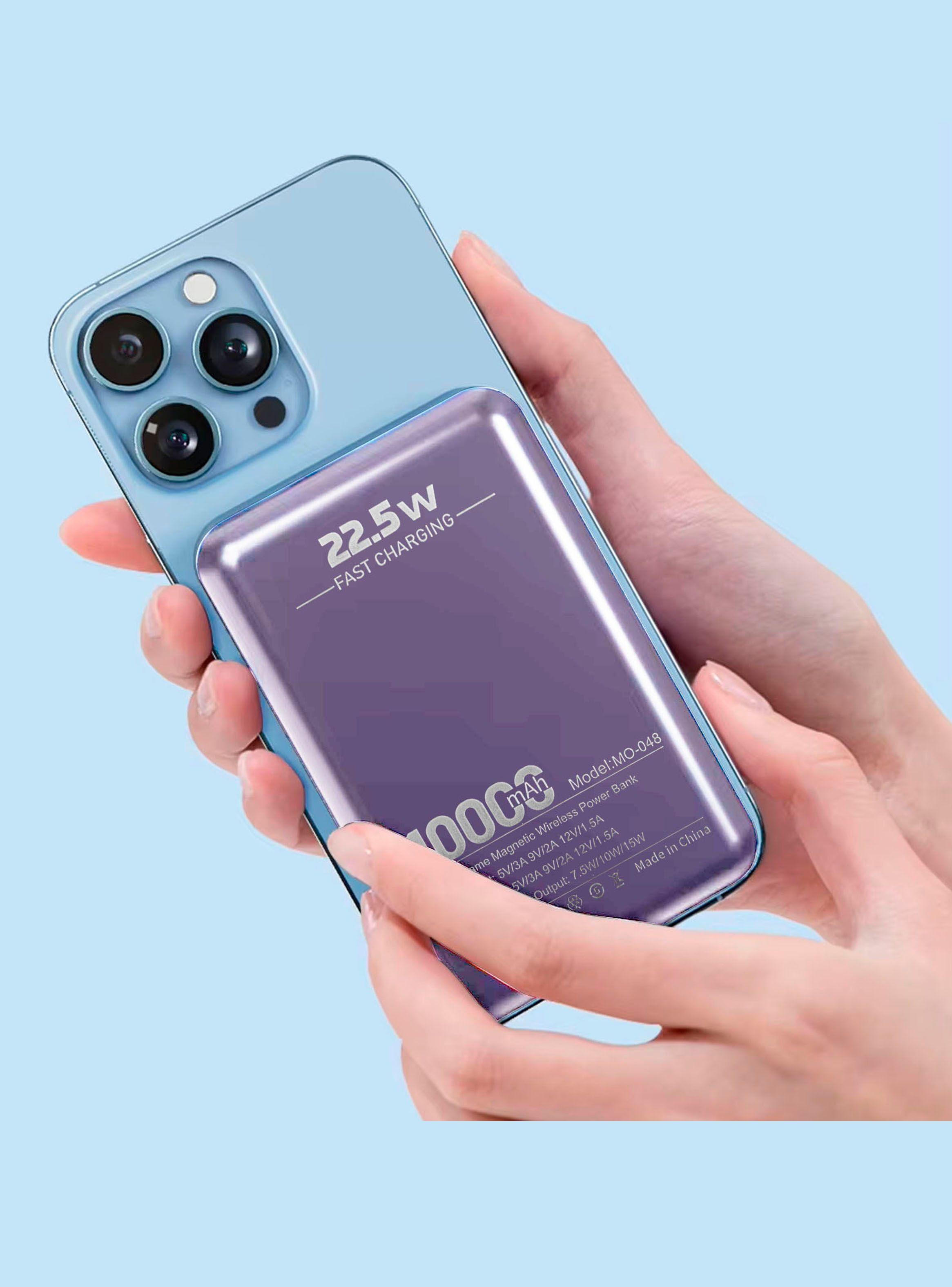 PoweBank MagSafe Compatible Con iPhone Con 10.000 Mah Lila-1