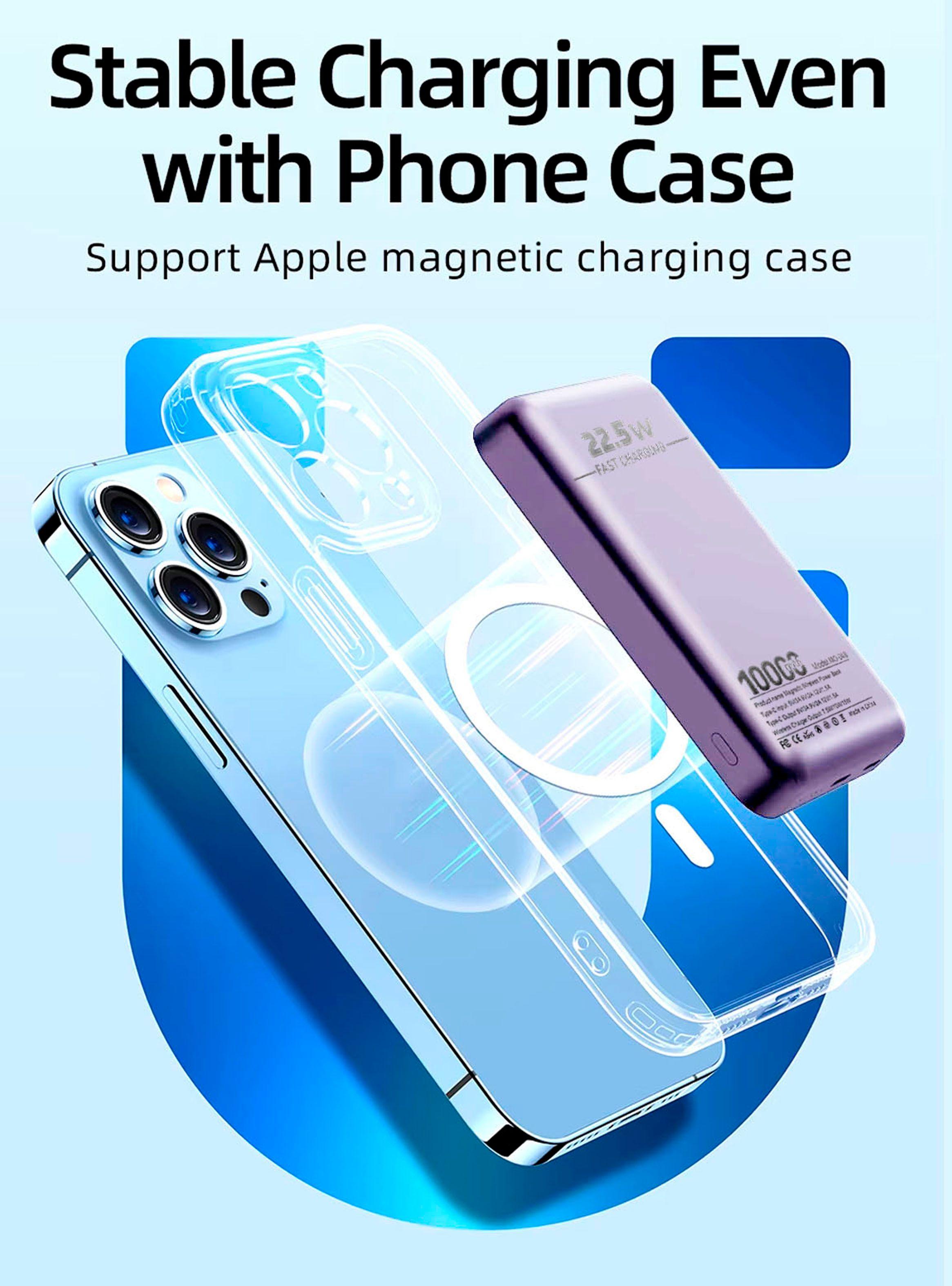 PoweBank MagSafe Compatible Con iPhone Con 10.000 Mah Lila-2