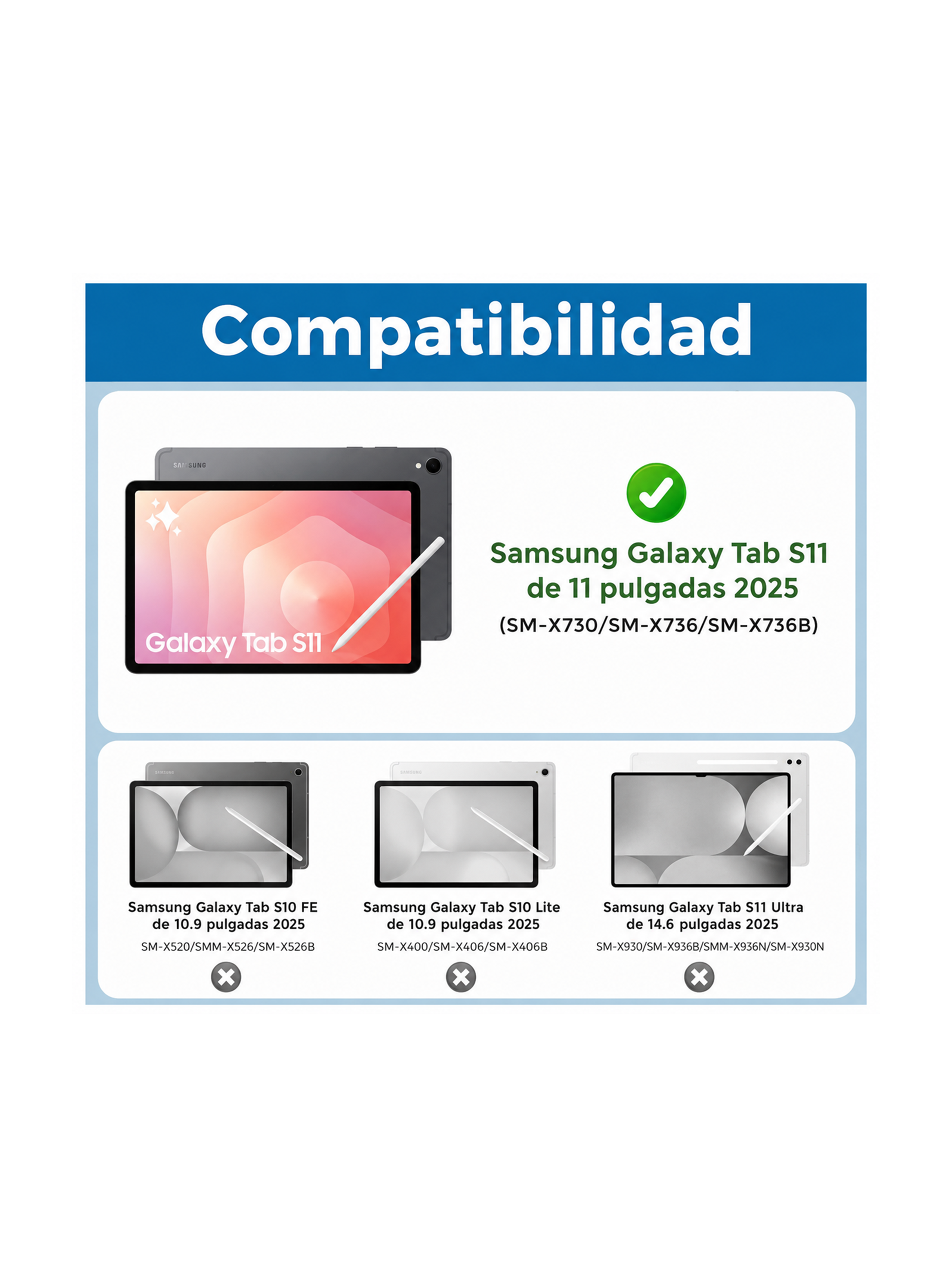 Lamina Mica Vidrio Compatible Con Tablet Samsung S11 11"-4