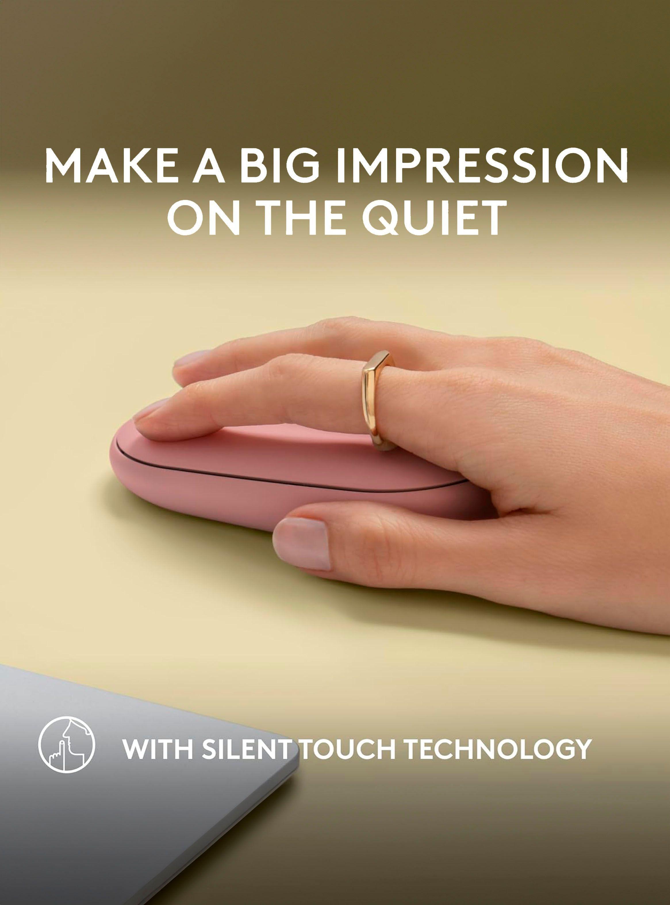 Mouse Inalambrico Bluetooth Logitech Pebble 2 M350s Rosado-3