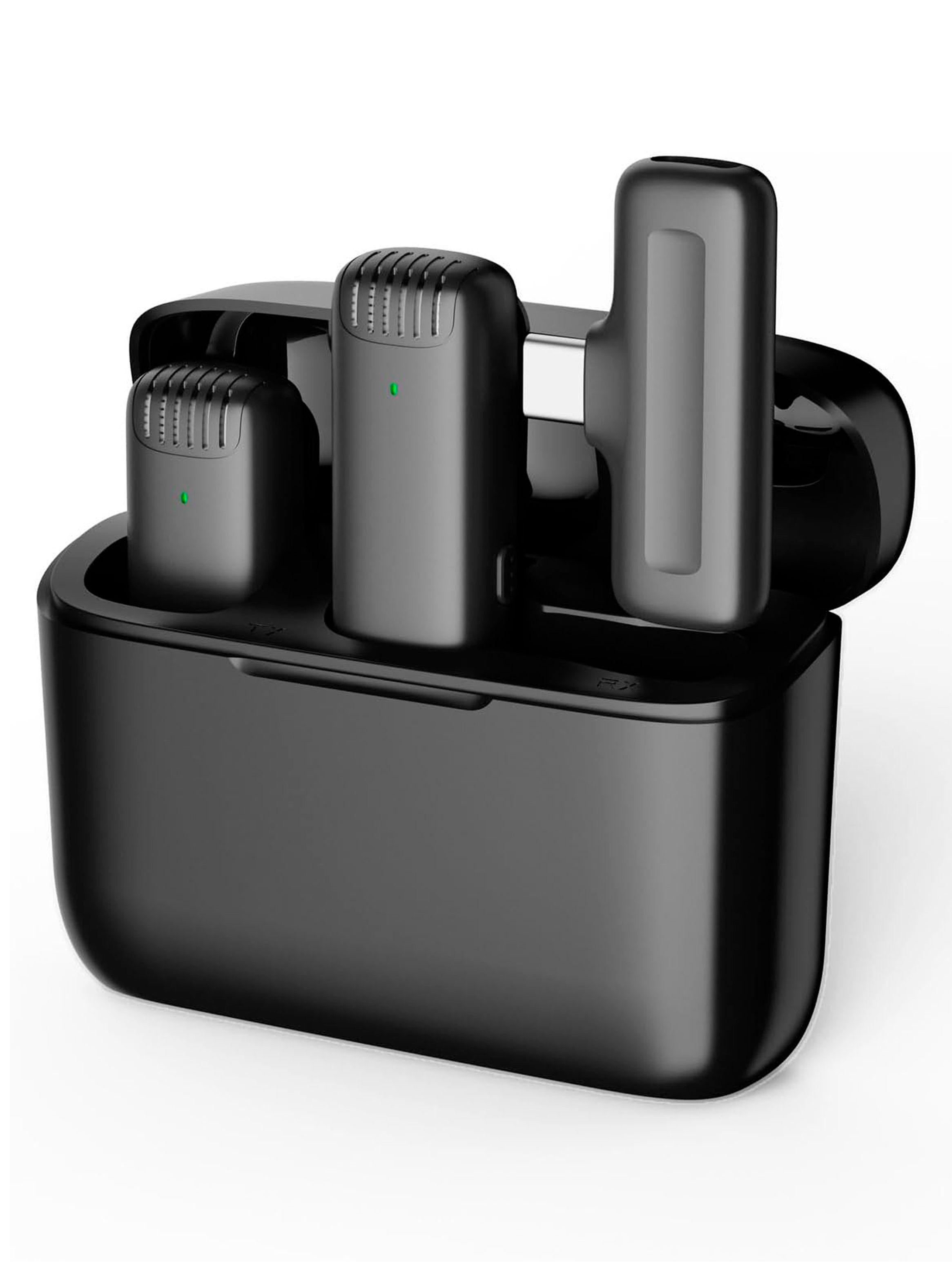 Kit De 2 Microfonos Inalambricos Con Estuche De Carga USB-C-0